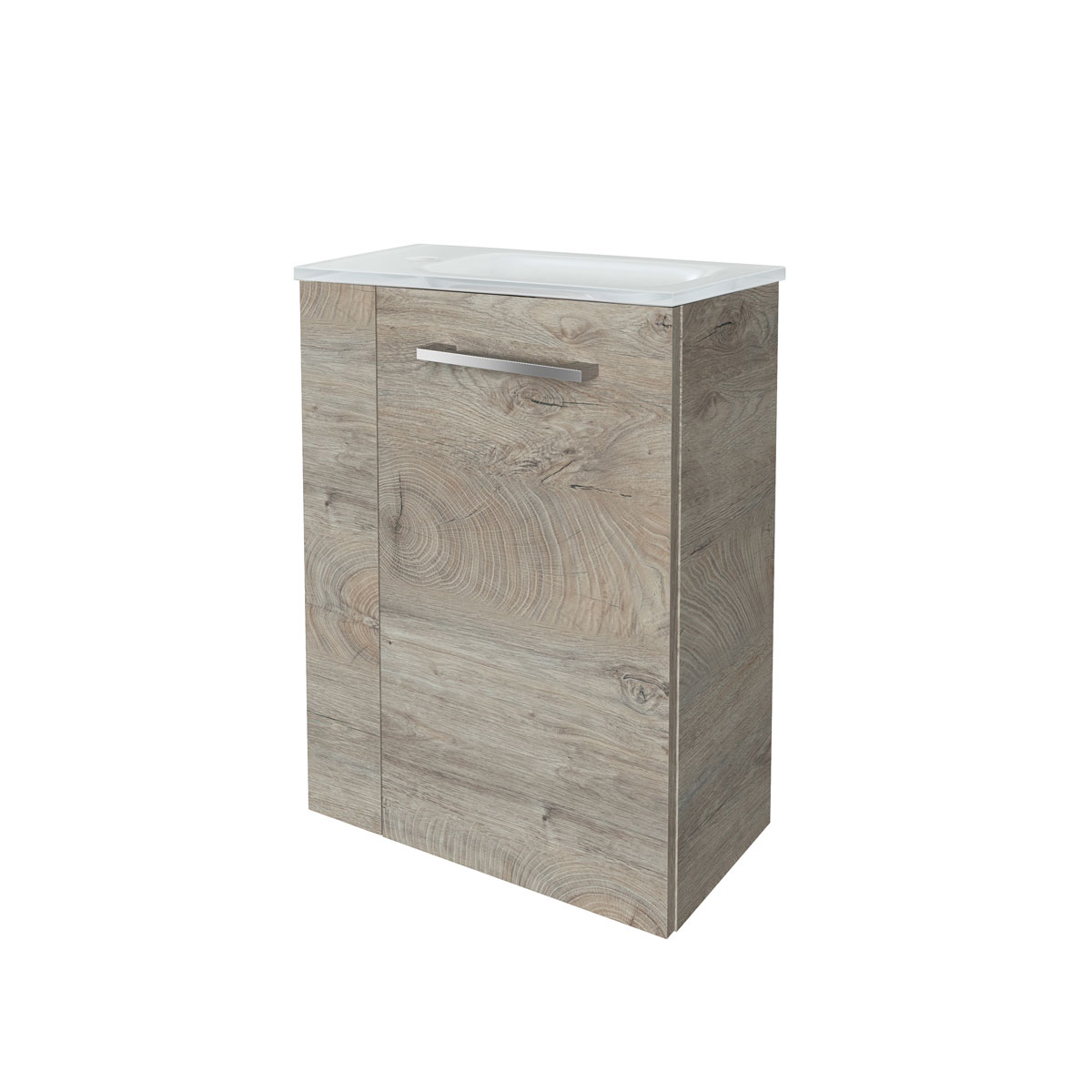 Fackelmann  Gäste-WC Waschtischunterschrank rechts SBC 440 x 600 x 243 mm NatureOak Bild 4