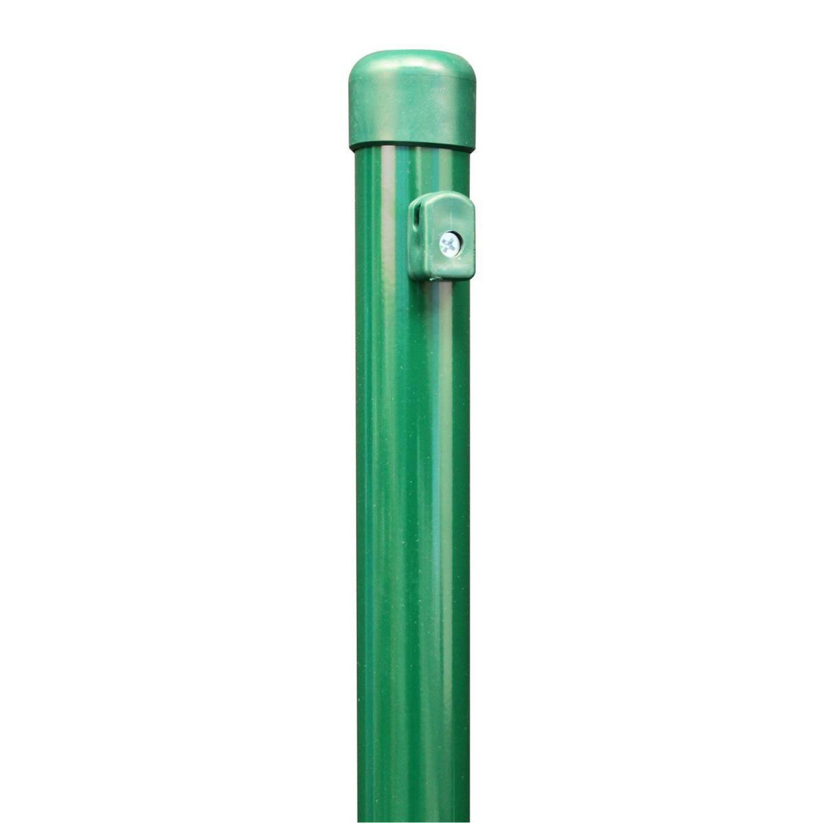Zaunpfosten für Maschendraht, grün, Stärke 34 mm für Geflechthöhe 800 mm, Höhe 115 cm
