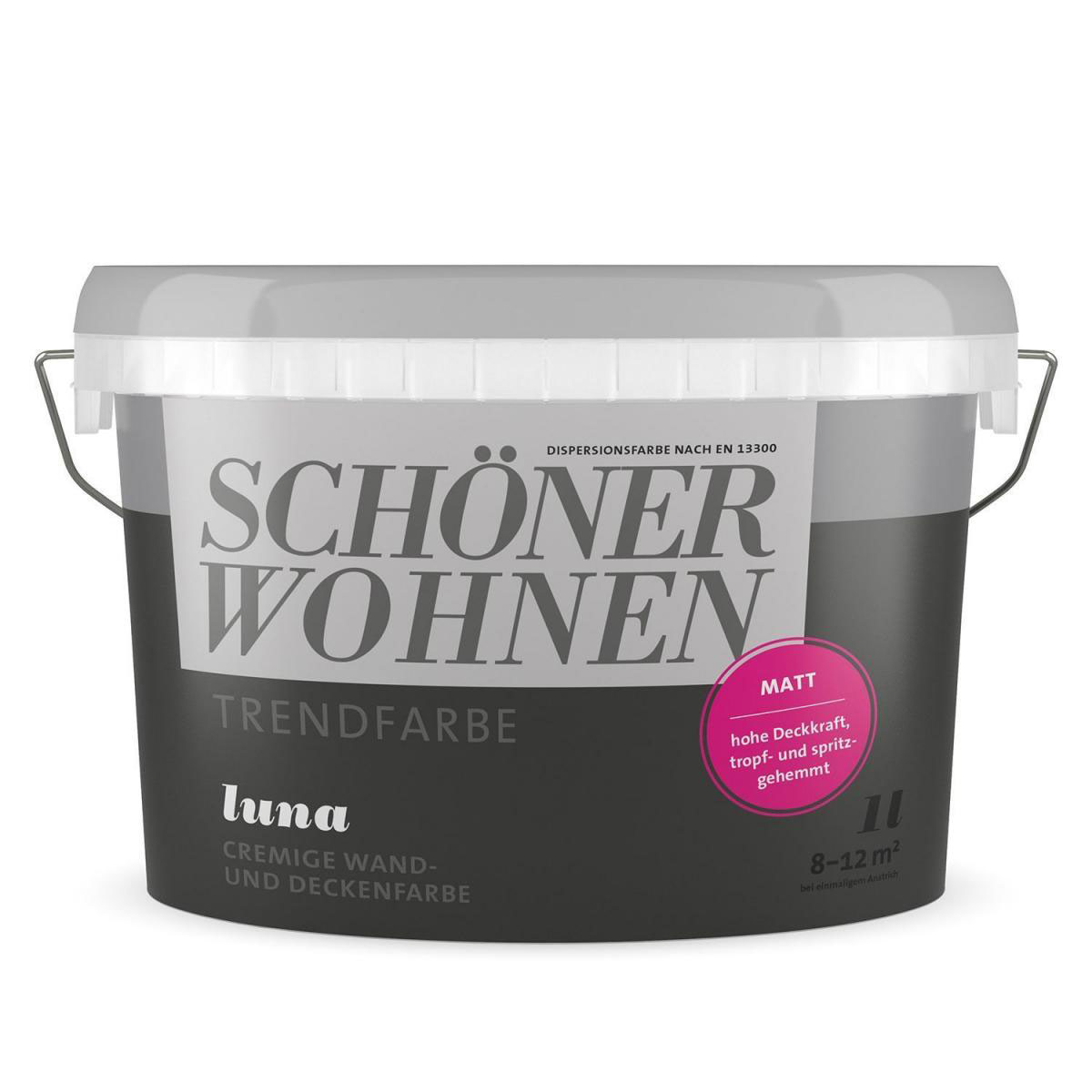 Schöner Wohnen Farbe Trendfarbe matt Luna 1 L