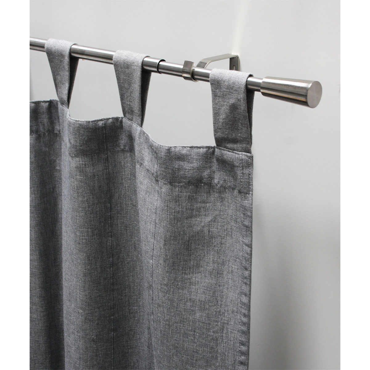 Gardinenstangen Set Kos Cone ausziehbar Durchmesser 16/19 mm 190-340 cm Edelstahl-Optik Bild 2