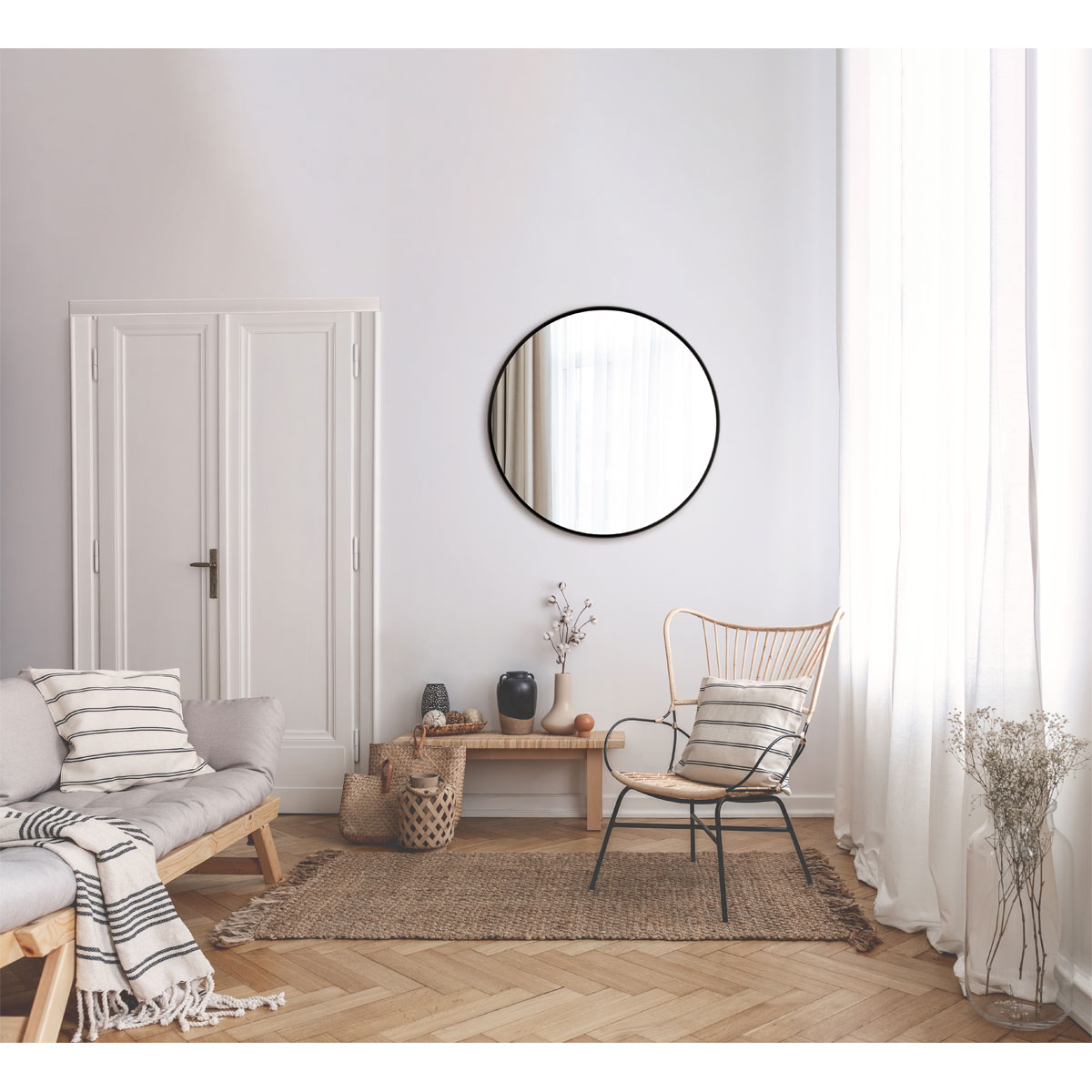 DSK  Design Spiegel Silver Coiffeur Black Dm 80 cm Bild 5