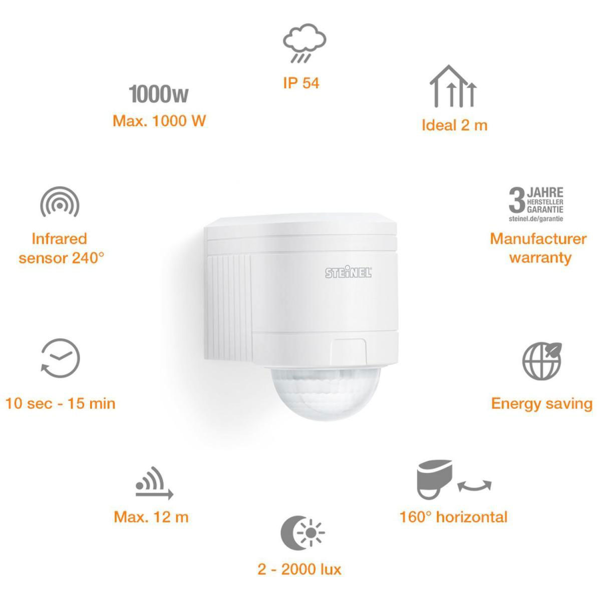 Steinel Infrarot-Bewegungsmelder IS 240 DUO weiß Bild 3