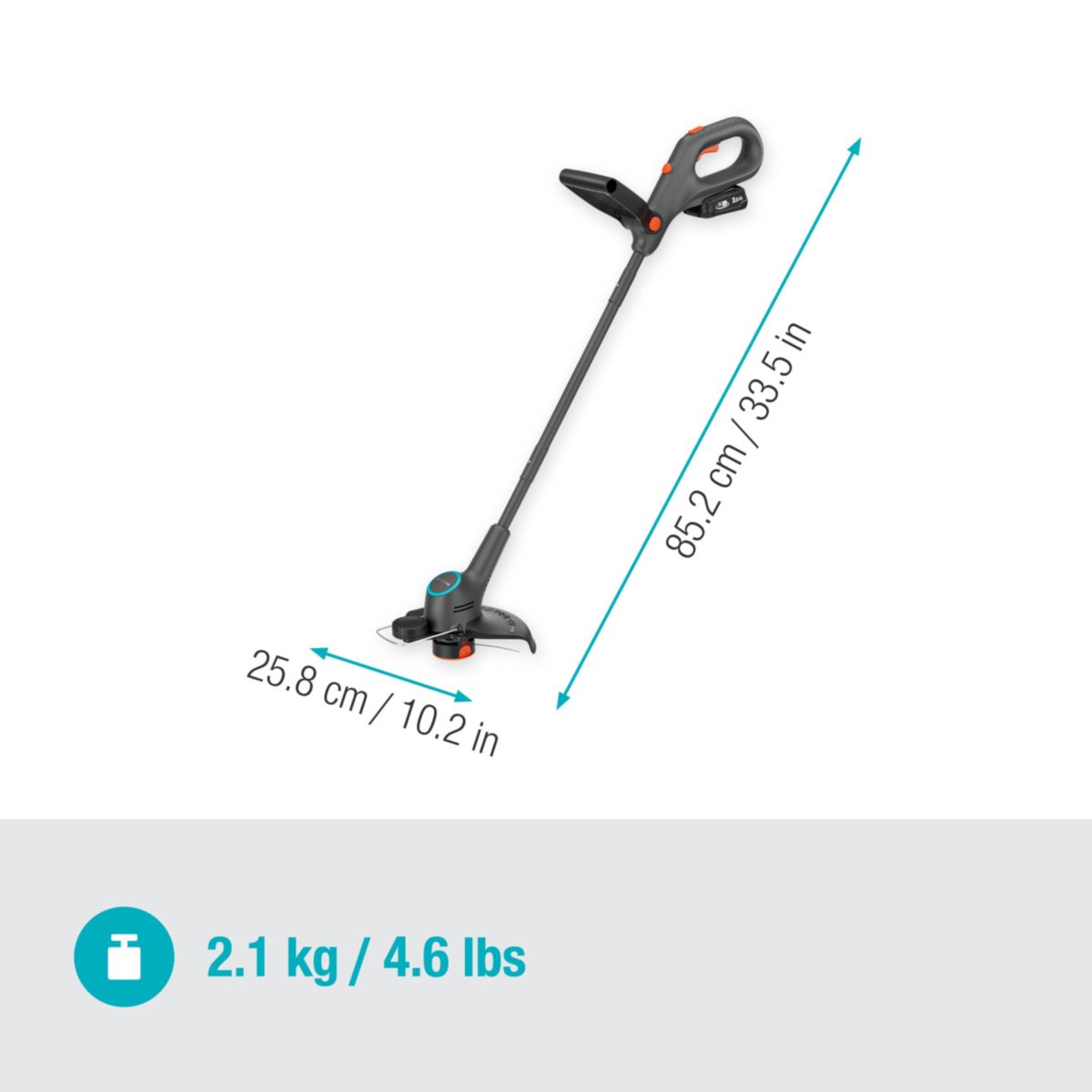 Gardena trimmer EasyTrim 25/18V P4A set