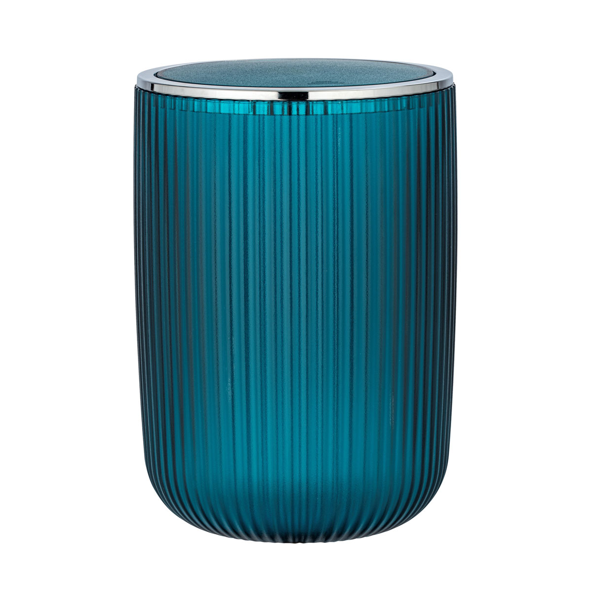 Wenko  Schwingdeckeleimer Agropoli L Petrol Kosmetikeimer mit Schwingdeckel 5,5 l