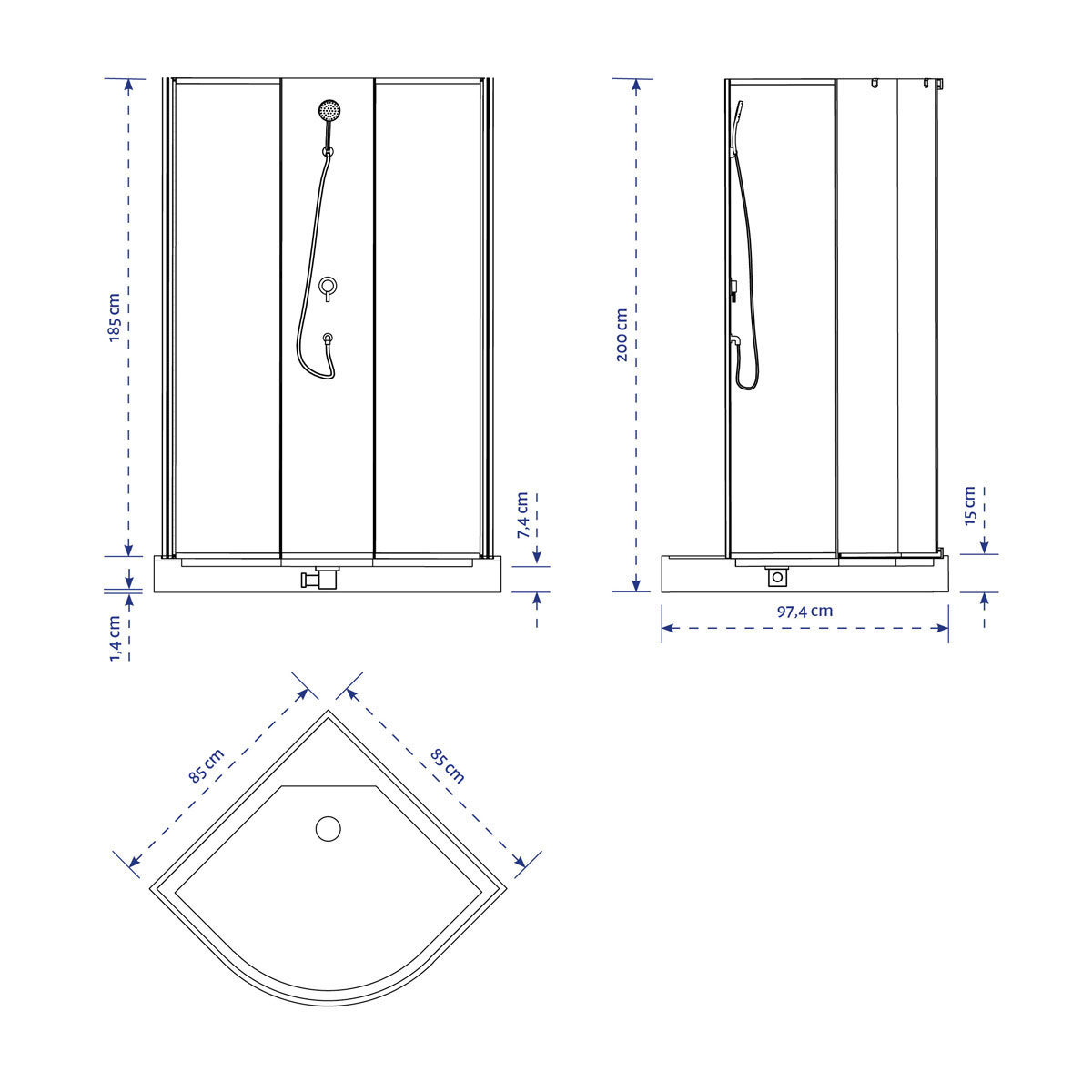 Aurlane Komplettdusche Ninjago 85 x 200 x 85 cm Bild 6