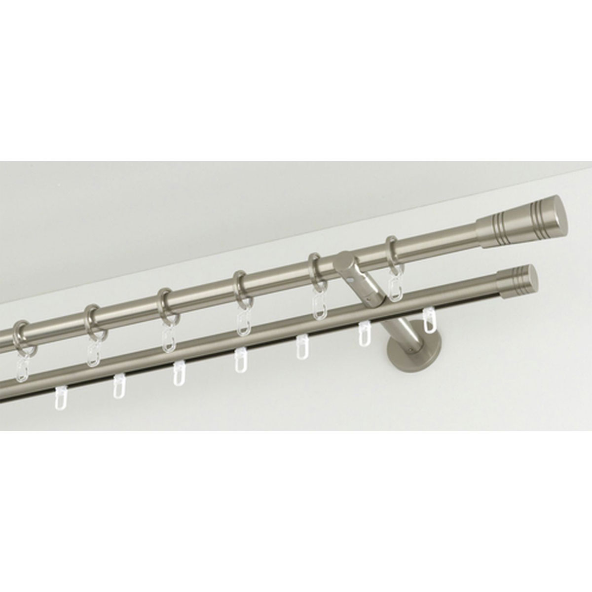 Gardinia Gardinenstange Chicago 160 cm mit Innenlauf II Durchmesser 20 mm Edelstahl-optik Bild 3