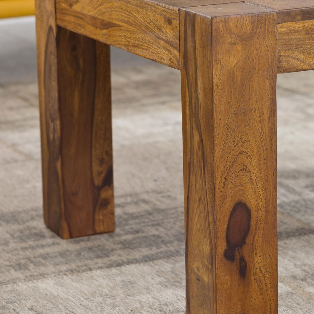 Wohnling Couchtisch „Sheesham“, 60x60 cm, Massivholz Bild 6