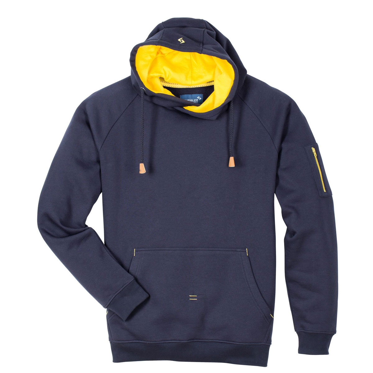 Scheibler Kapuzenpullover Active navy-gelb Größe M