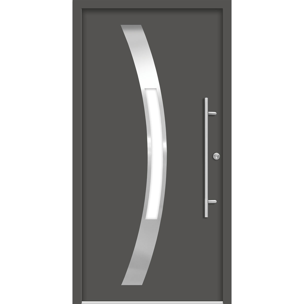 SplenDoor  Premium-Haustür Passivedoor Goeteborg energiesparend anthrazit 110 x 210 cm rechts Bild 1