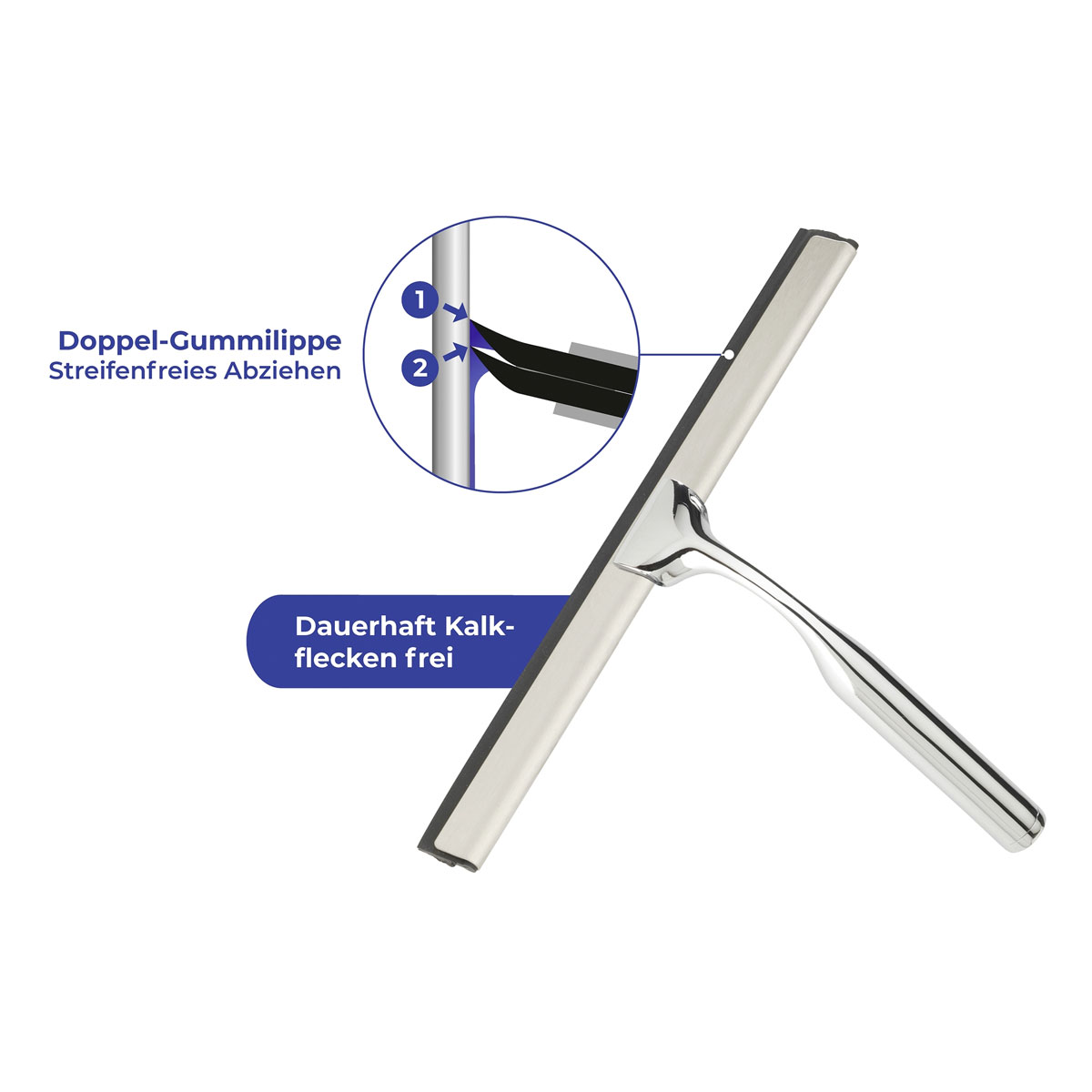 Wenko  Badezimmerwischer Terni Plus Duschabzieher mit Turbo-Loc Wandbefestigung zum Ankleben Bild 6