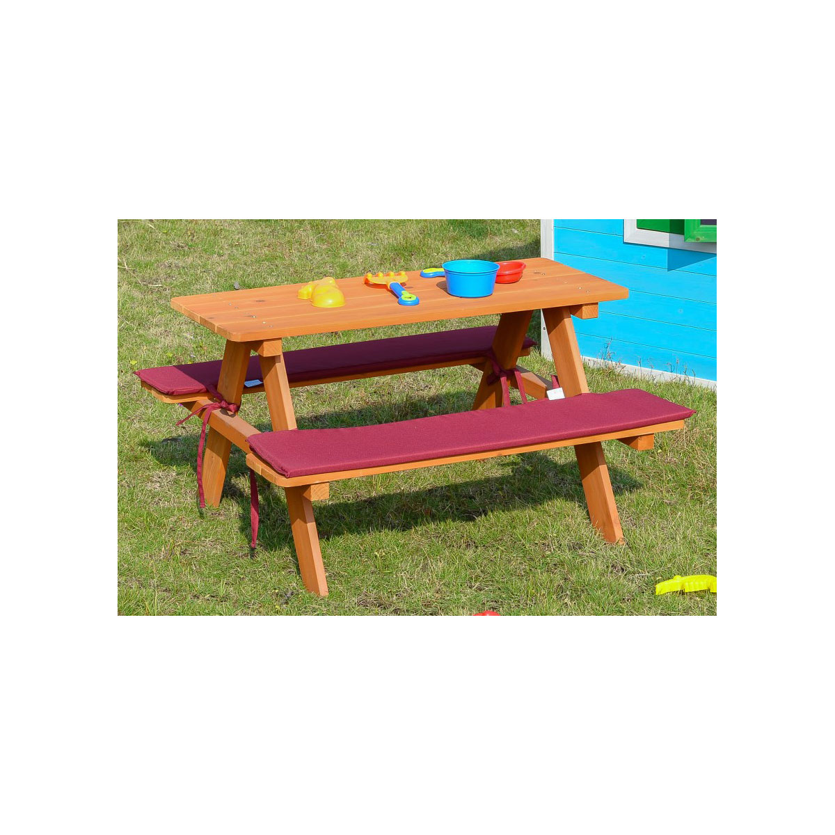 Kinder-Sitzgruppe, Picknicktisch/Spieltisch Holz