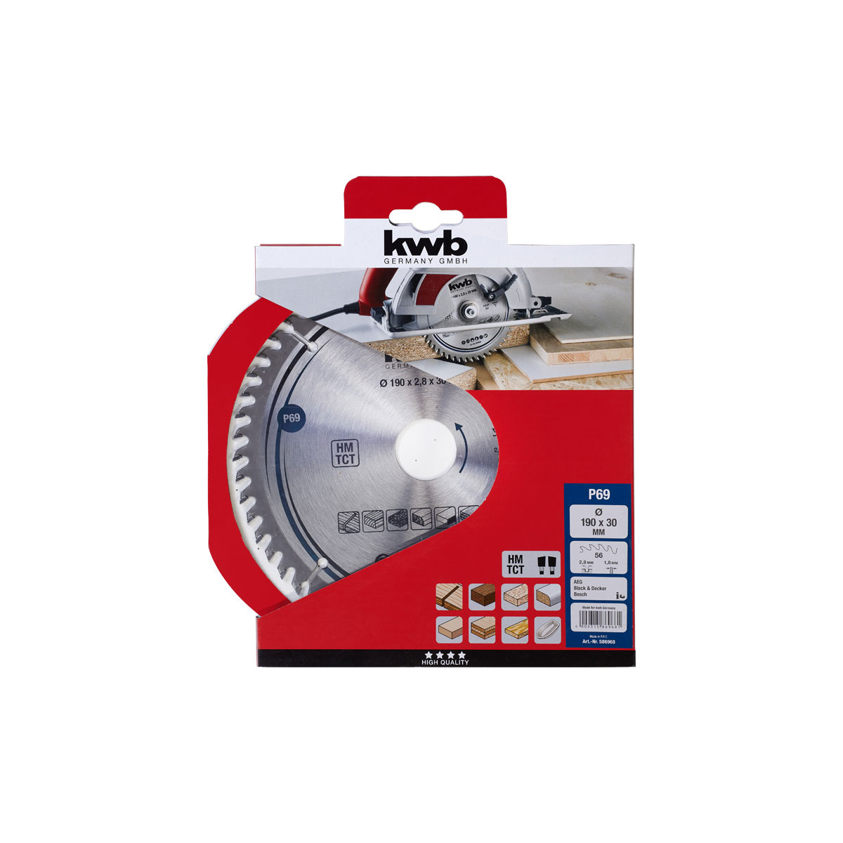 kwb  Präzisions-Kreissägeblätter für Handkreissägen Durchmesser 190x30 mm Bild 3