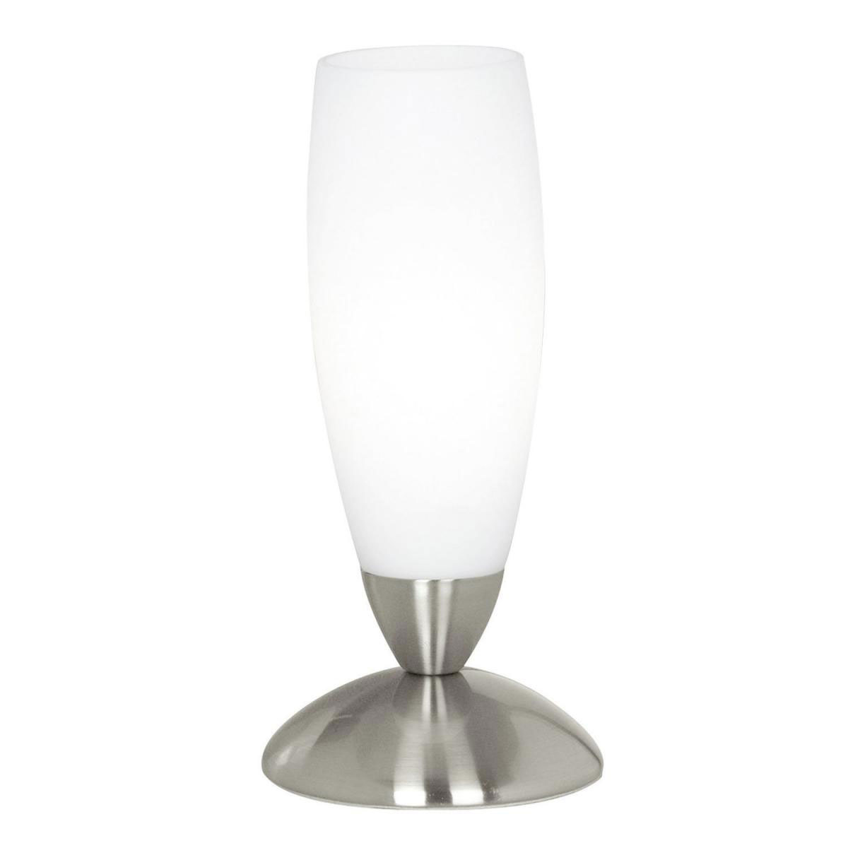 Eglo Tischleuchte Slim nickel/weiß