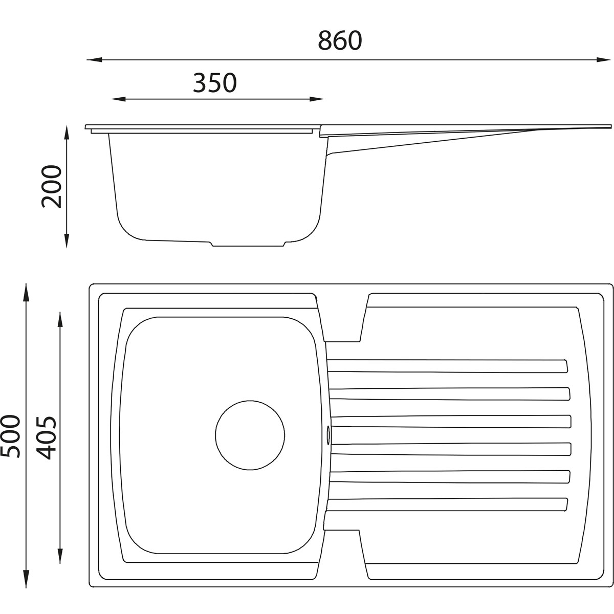 Respekta Einbauspüle Boston Mineralite Bild 9