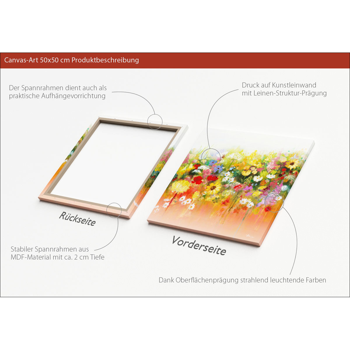 Kunstleinwand AN1058J5 50 x 50 Bild 3