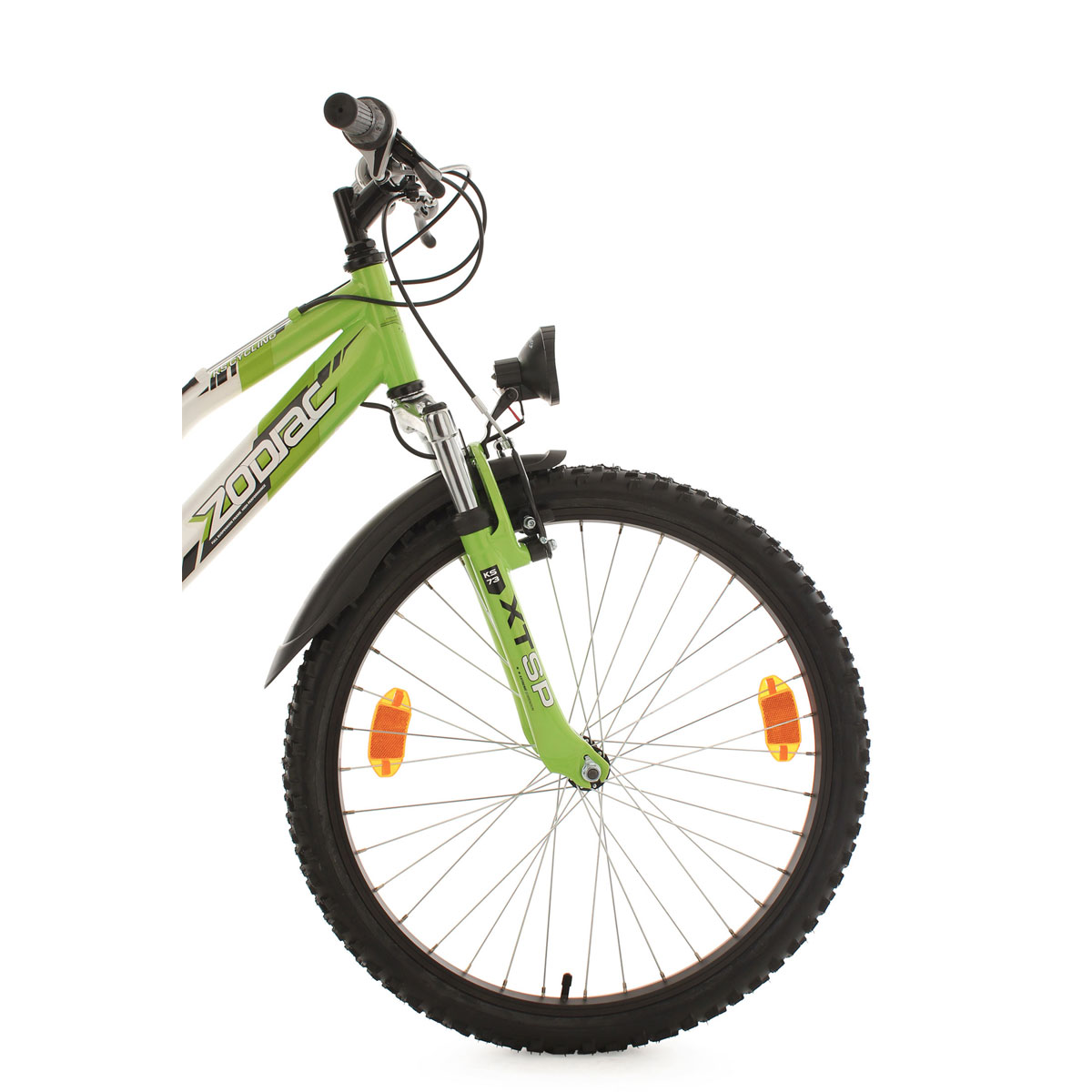 Jugend-Mountainbike „Zodiac“, Fully, 24 Zoll, weiß-grün