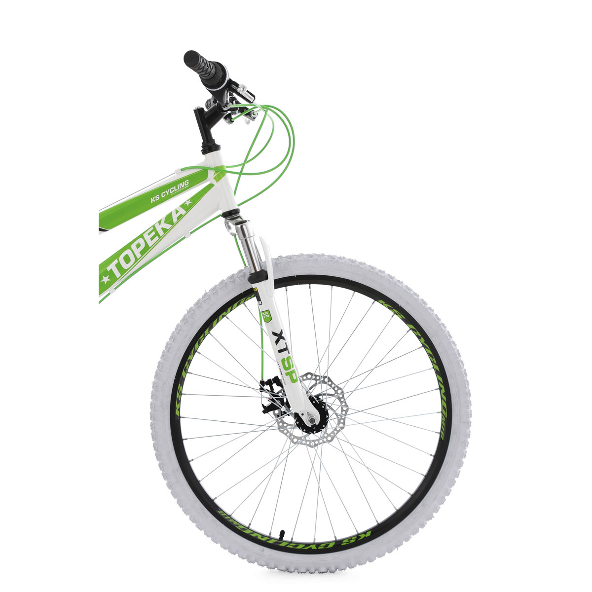 Mountainbike Fully 26\'\' Topeka weiß-grün RH 44  cm KS Cycling