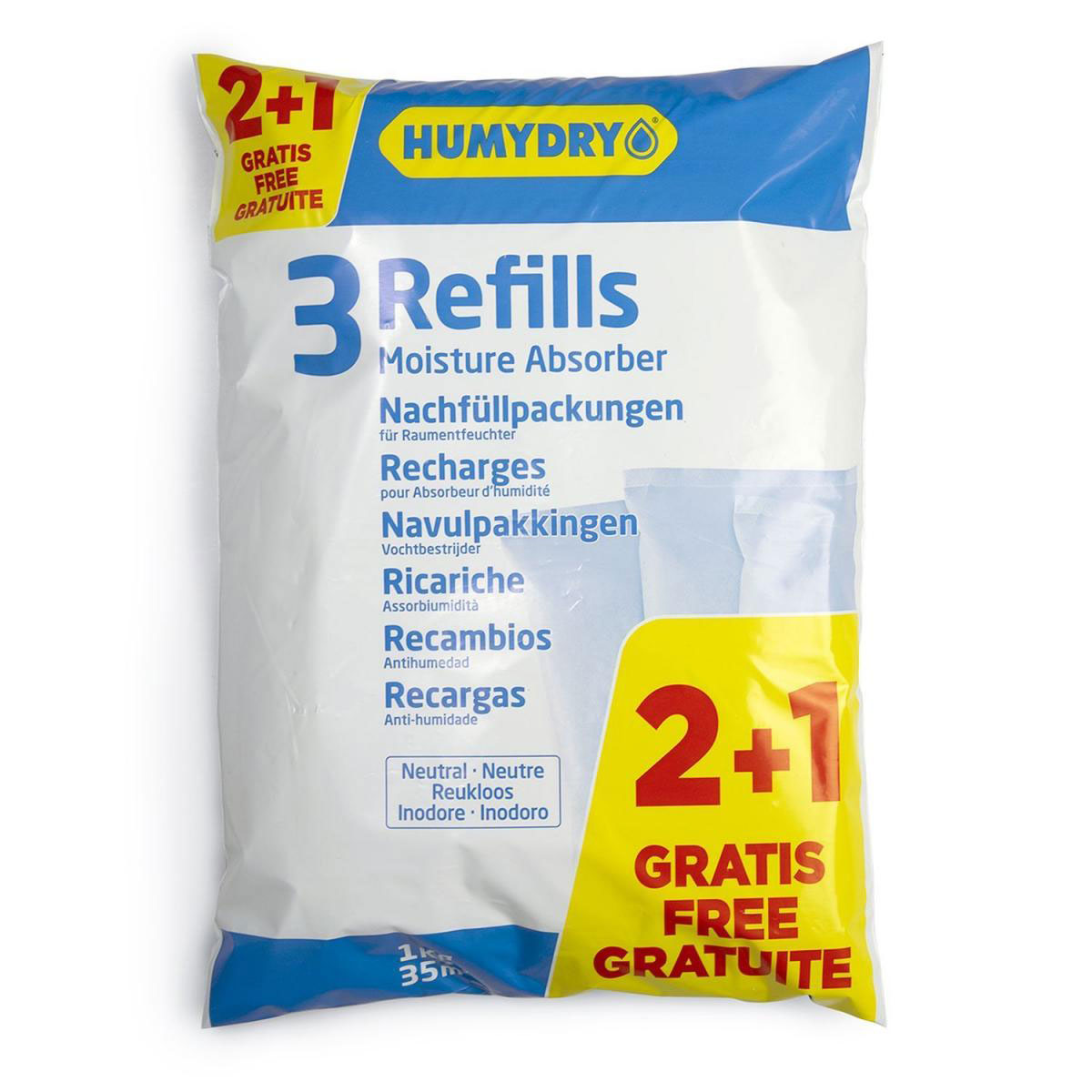 Humydry Nachfüllpackungen 3 x 1000g geruchsneutral