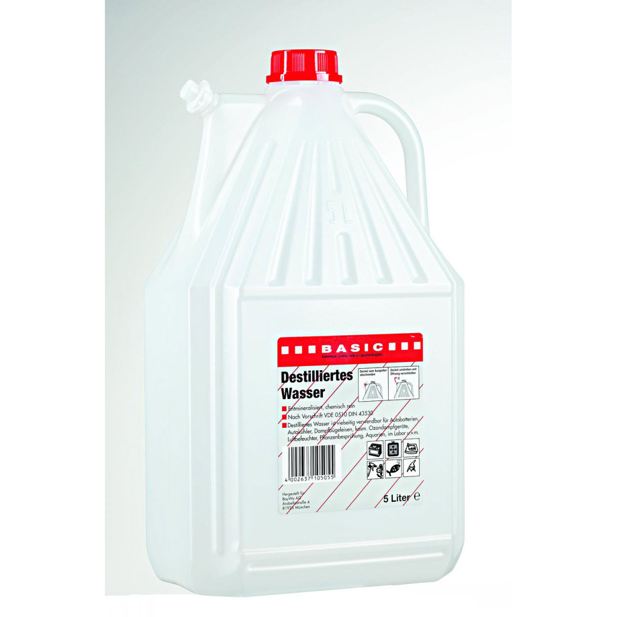 Basic Destilliertes Wasser 5 l