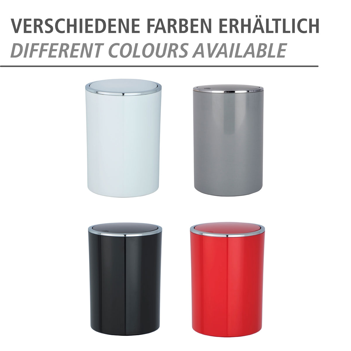 Wenko Schwingdeckeleimer Inca weiß 5 L Bild 5