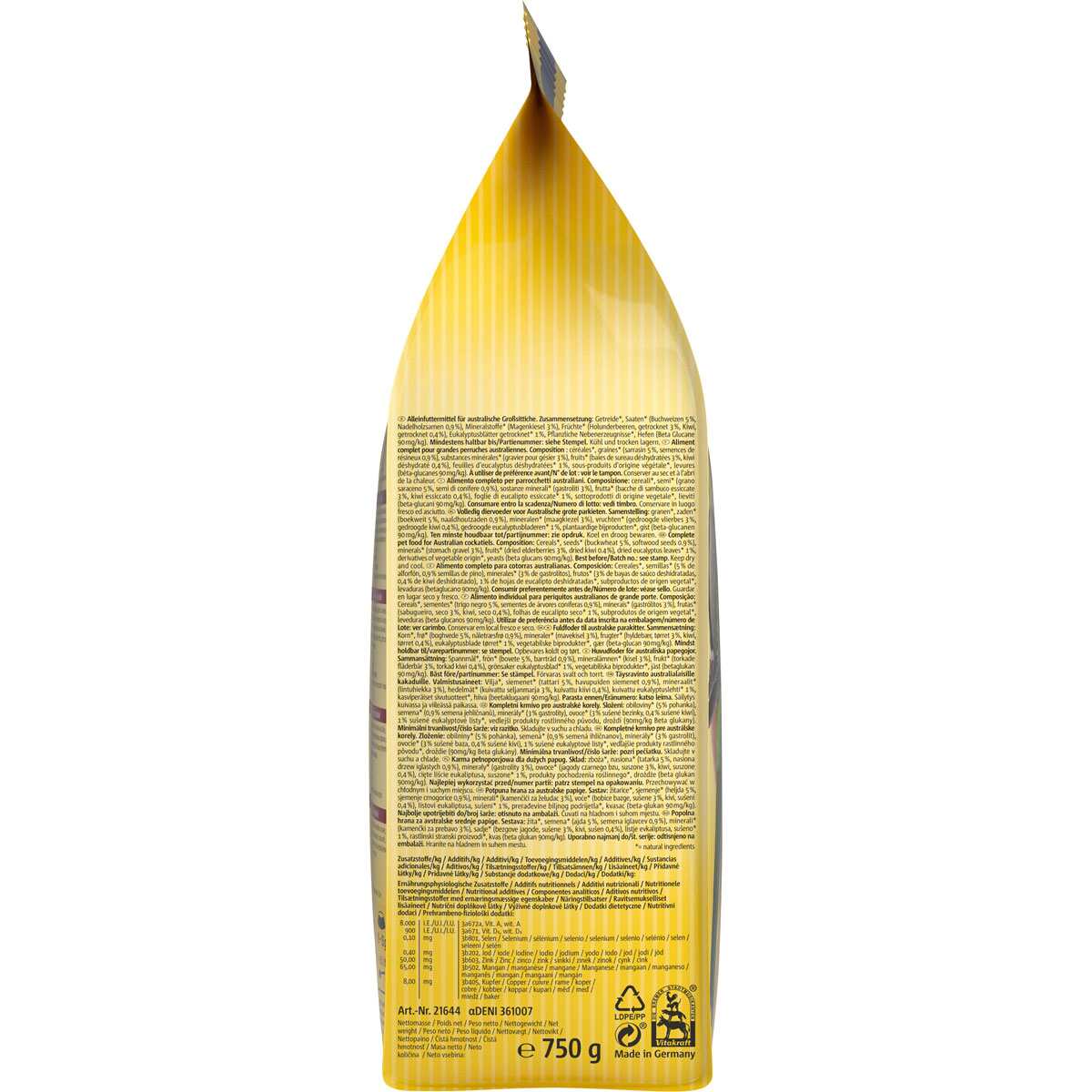 Vitakraft  Hauptfutter Australien Nymphen 750 g Bild 3