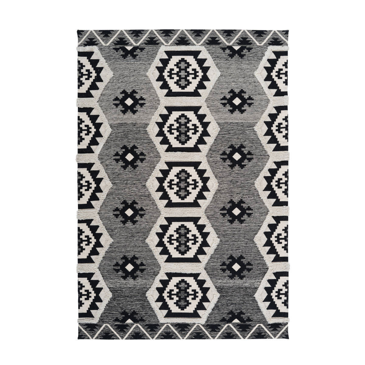 Ethno-Teppich Ethnie 300 grau Bild 1