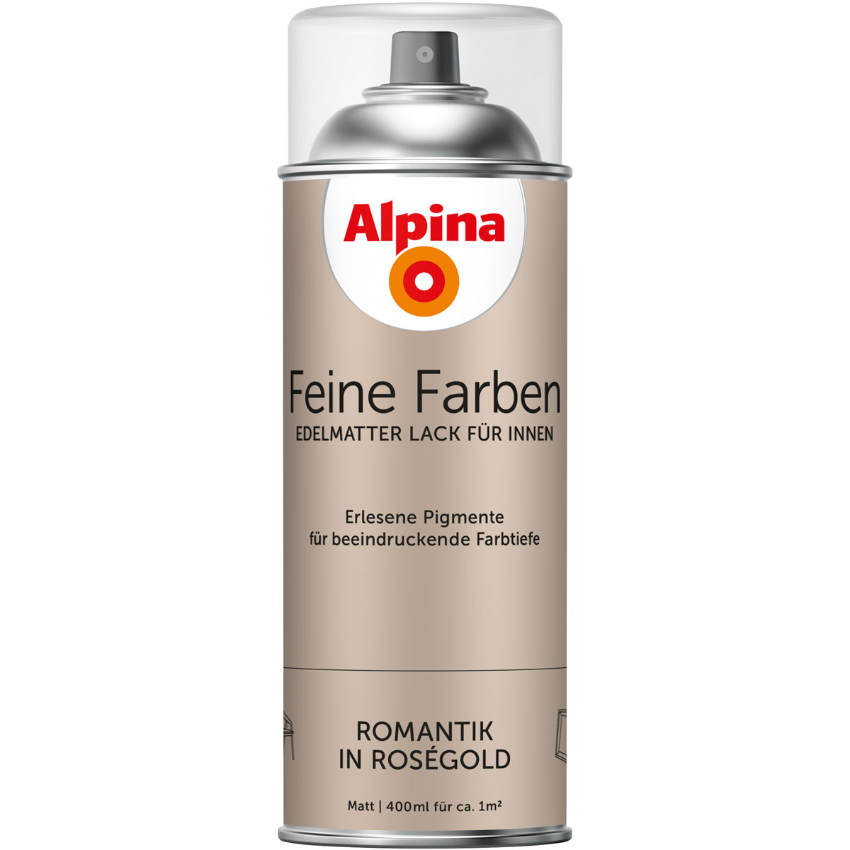 Alpina  Buntlack Feine Farben Sprühlack Romantik in Roségold 400ml