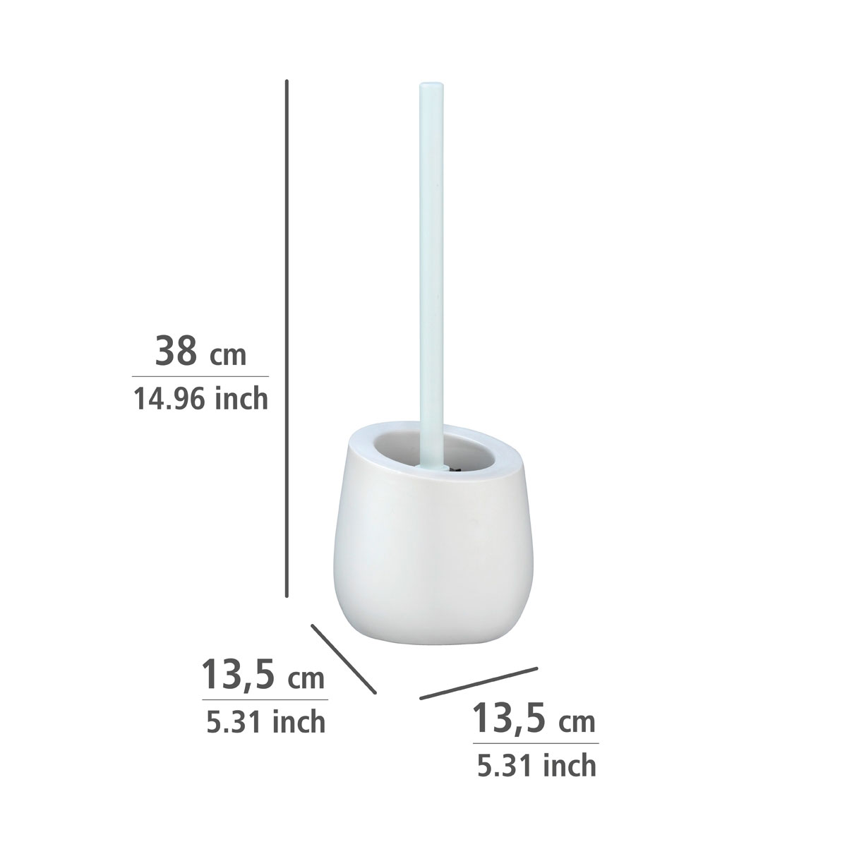 Wenko WC-Garnitur Badi Weiß Keramik WC-Bürstenhalter | 514476