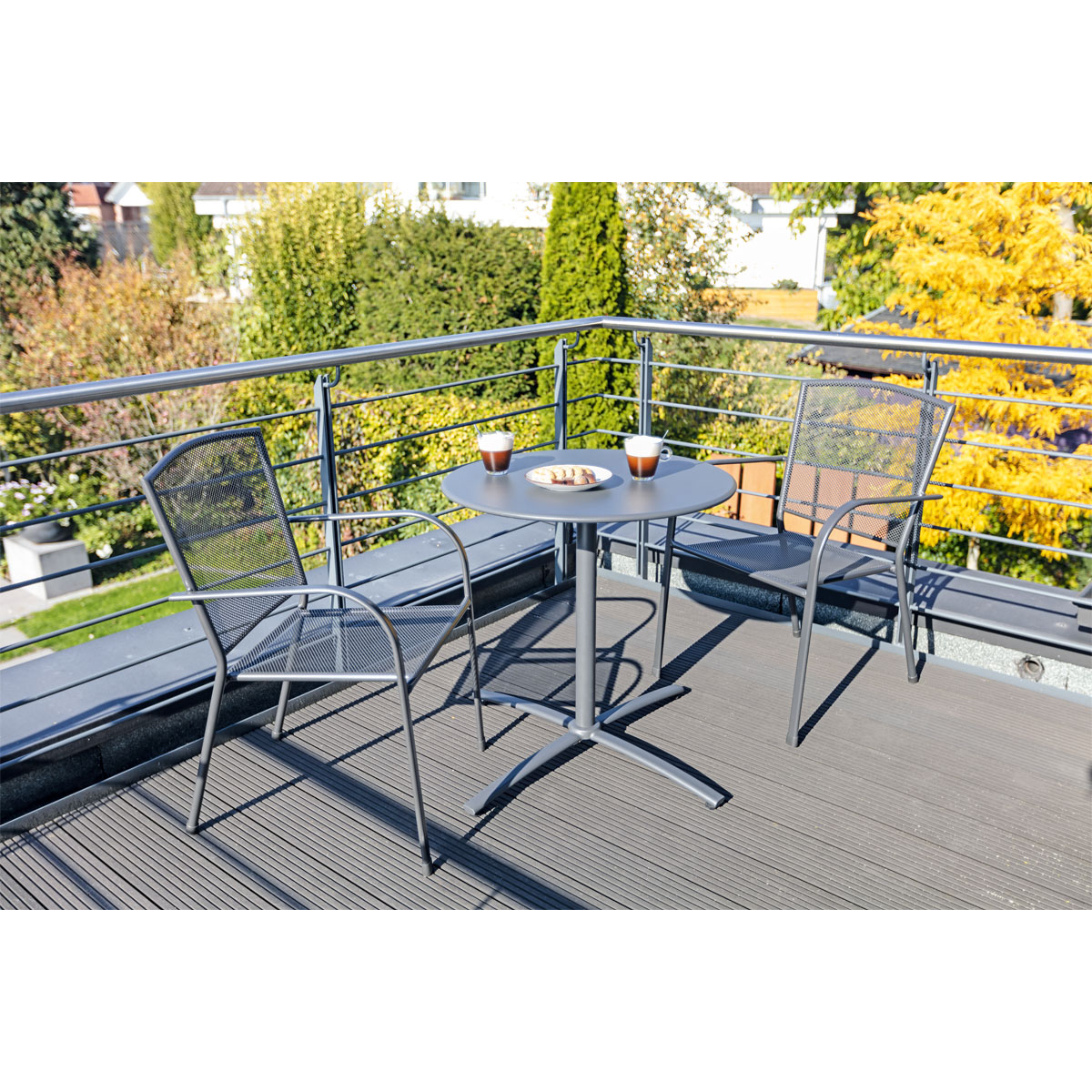 Haveson Stapelsessel Lyon Streckmetall anthrazit Bild 2