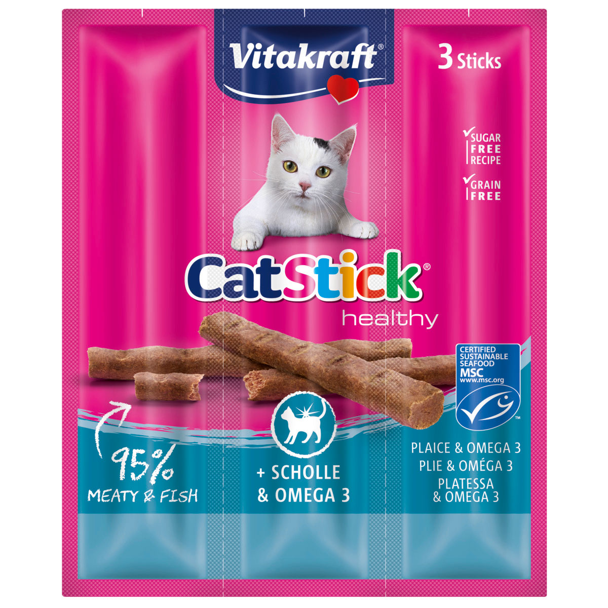 Cat Stick mini Scholle und Omega3 3 Stück