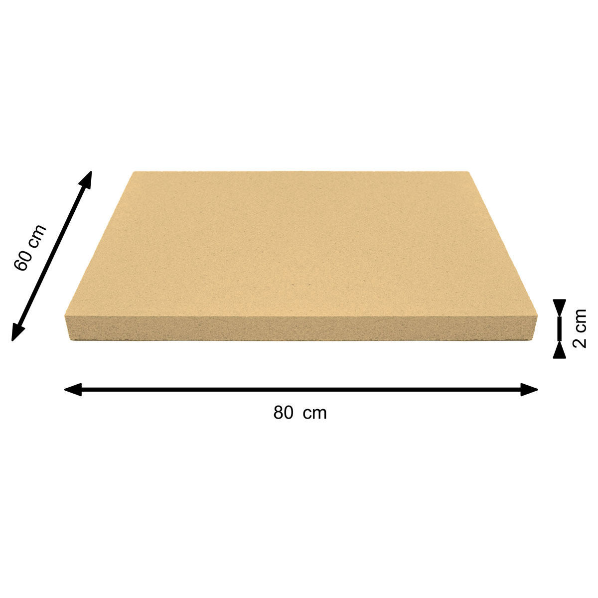 Vermiculit Platte „SF1100“, 20x600x800 mm