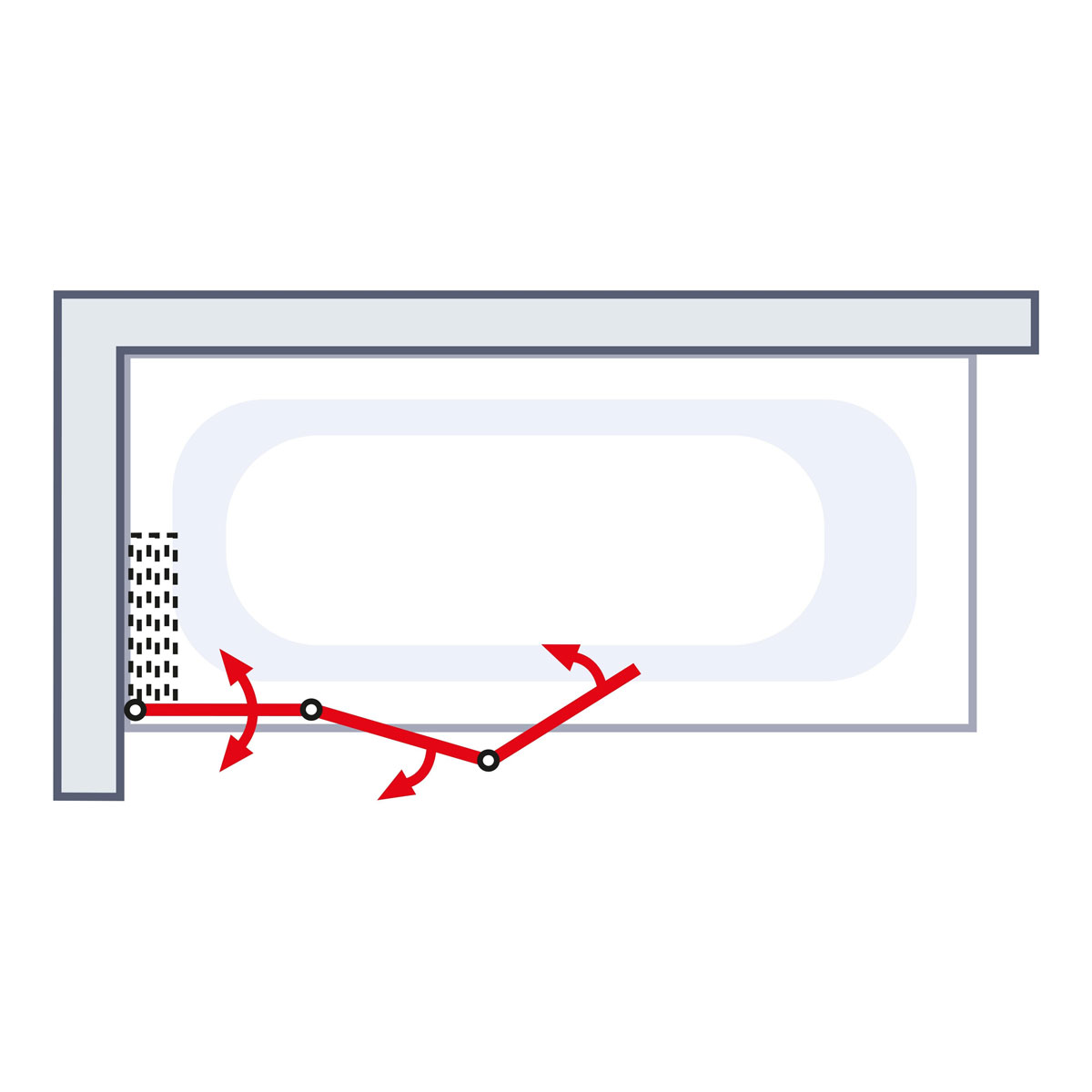 Schulte Badewannenfaltwand 3 teilig Alunatur Bild 4