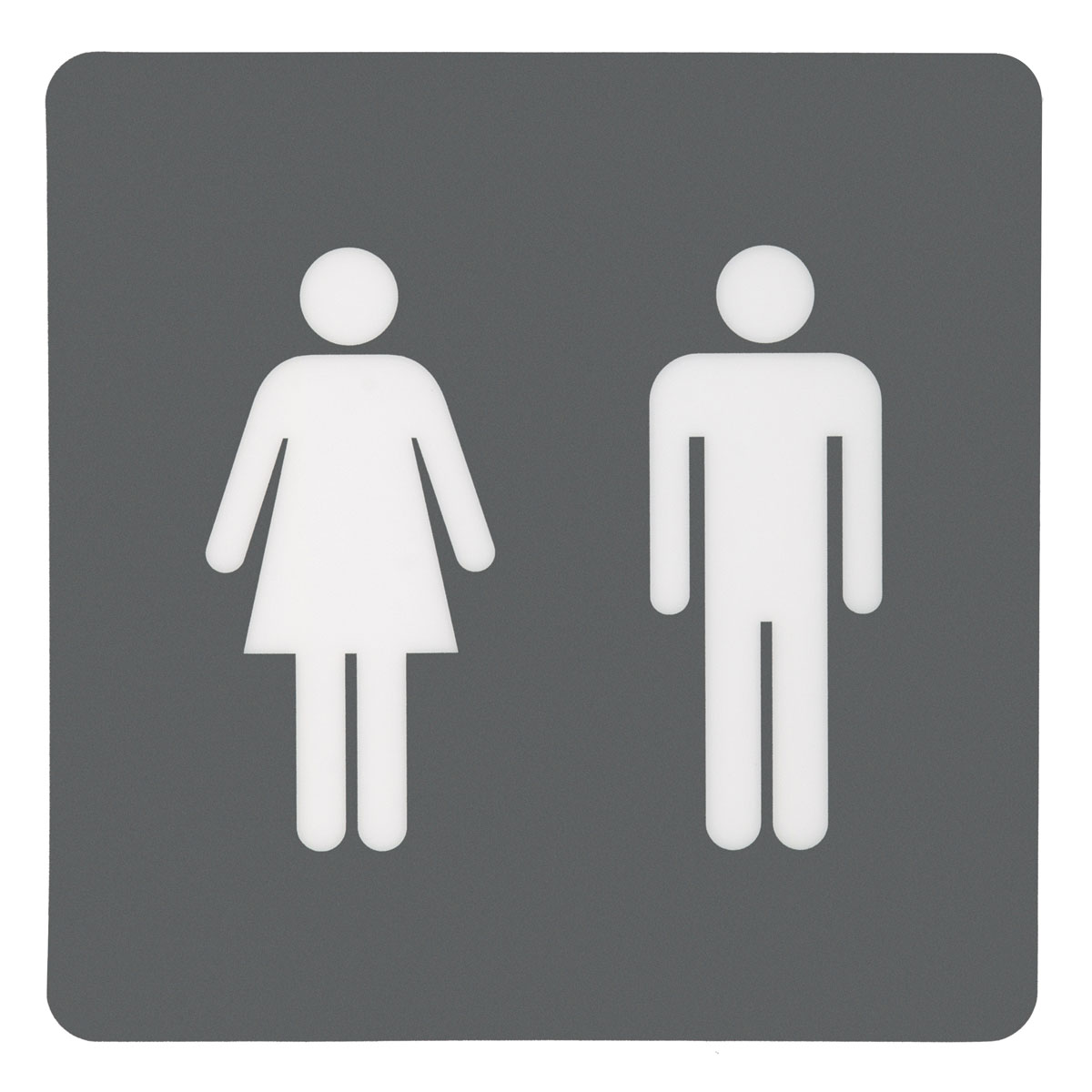 Suki Türschild WC selbsthaftend grau