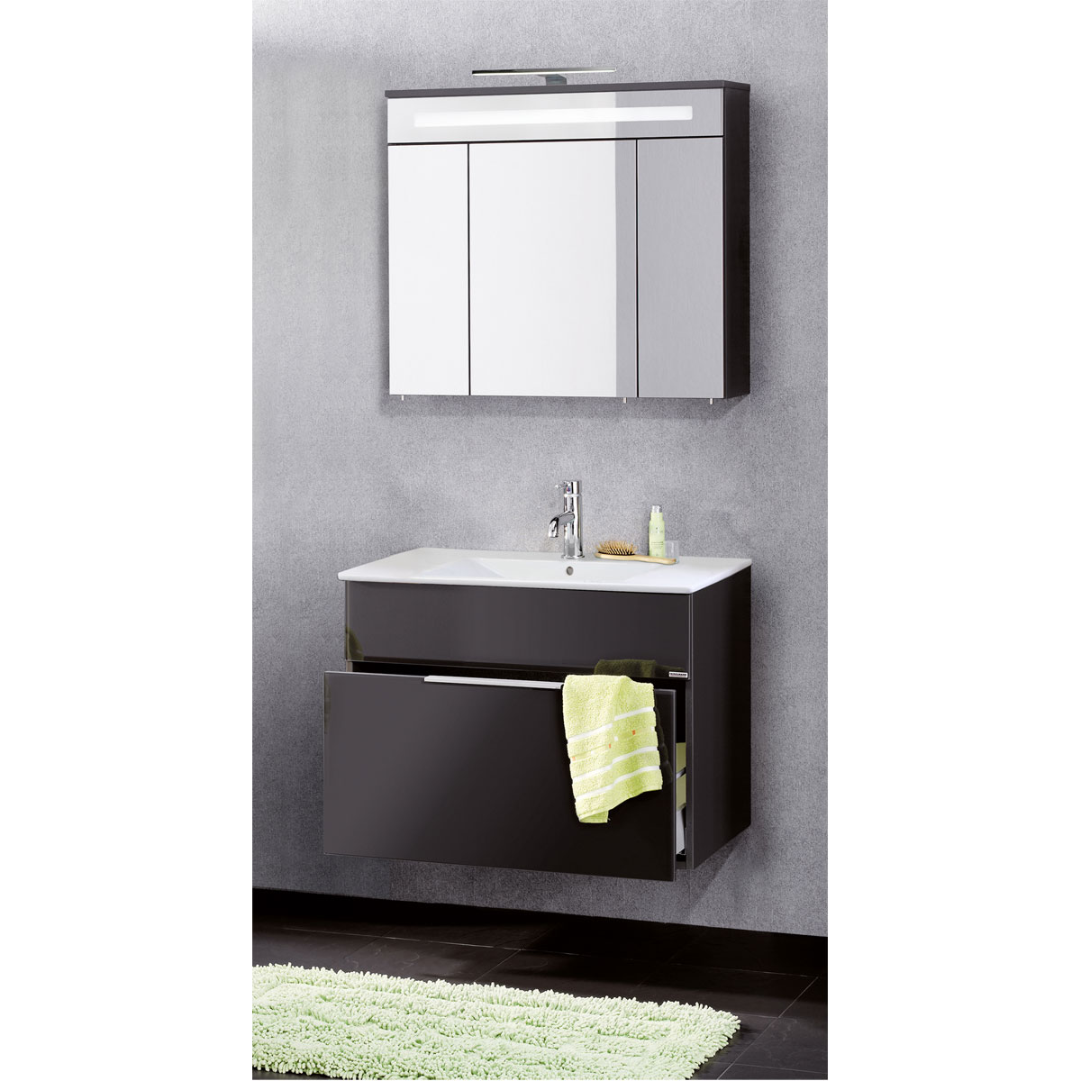 Fackelmann Spiegelschrank Kara anthrazit 80 x 70 x 22,5 cm Bild 5