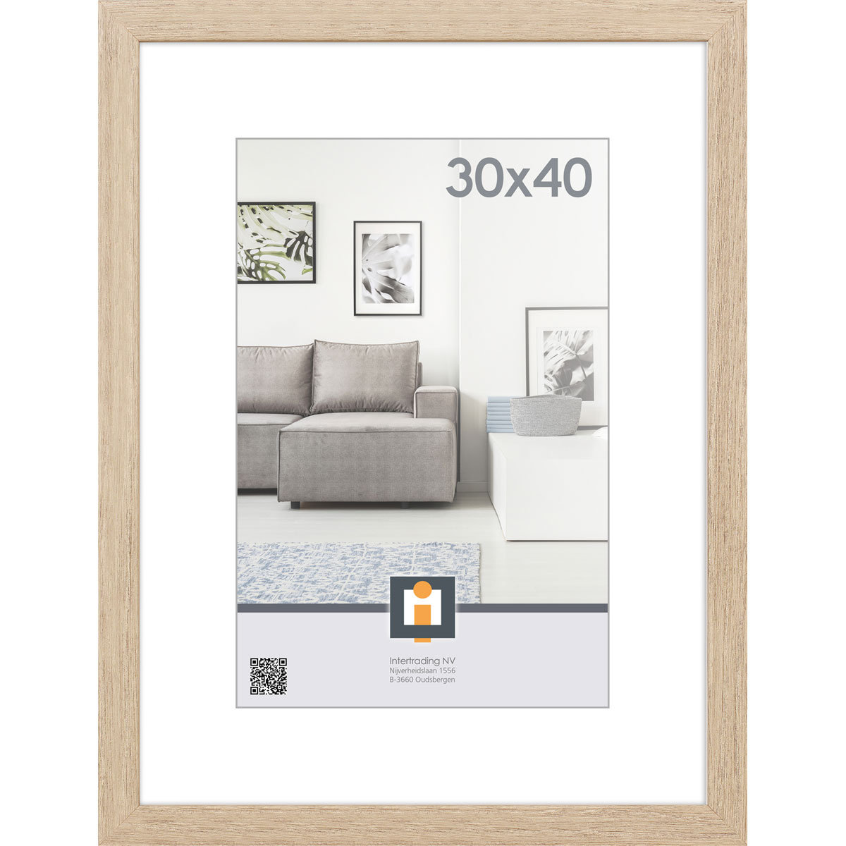 Bilderrahmen Livorno 30x40 cm Vintage Eiche