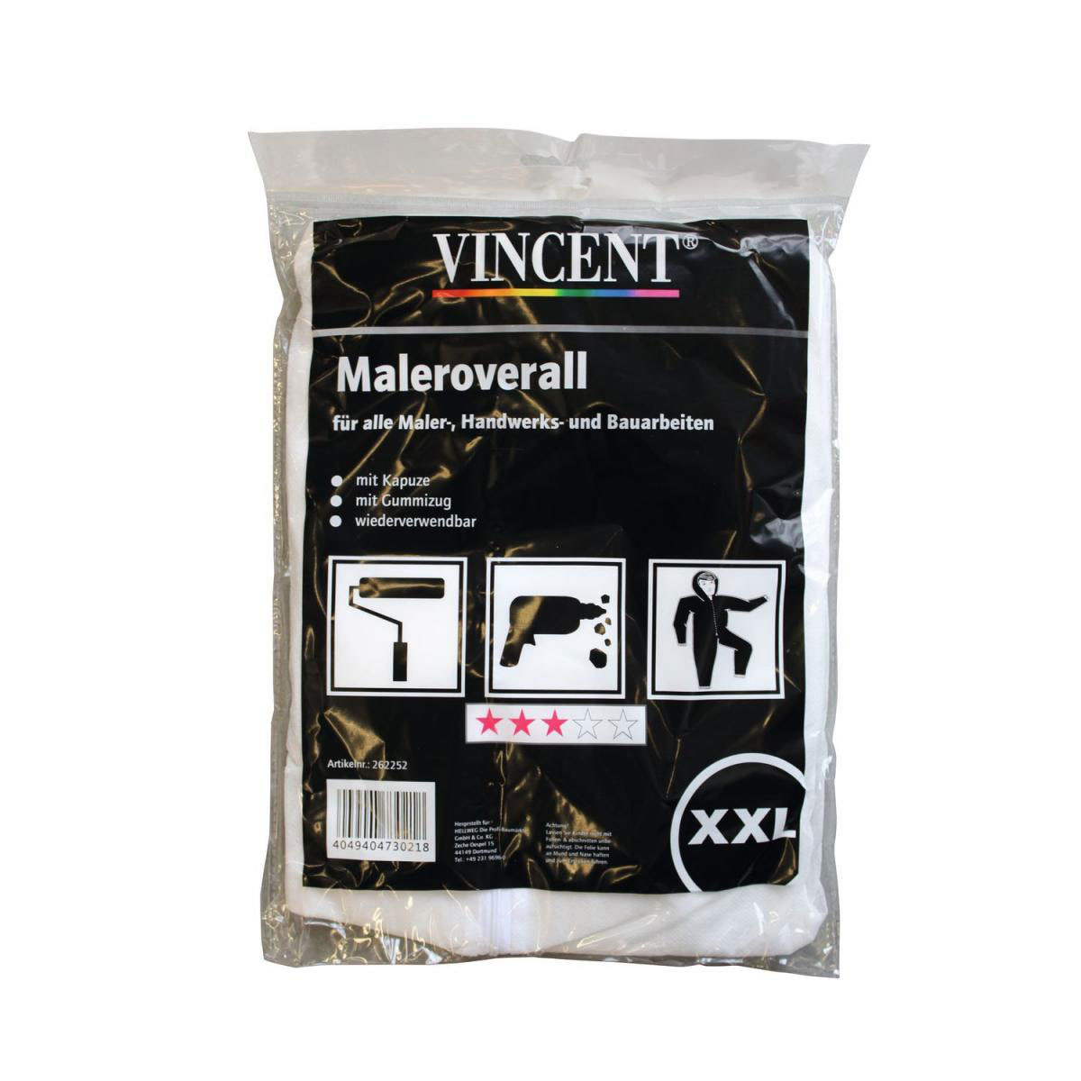 Vincent Maleroverall mit Kapuze Größe XXL