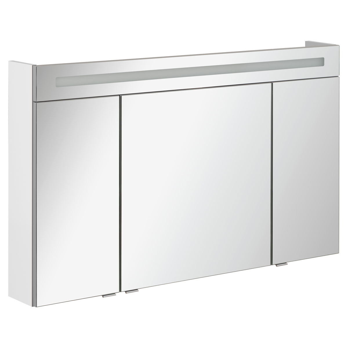 Fackelmann LED-Spiegelschrank B.clever 120 x 71 x 16 cm weiß 3 Türen