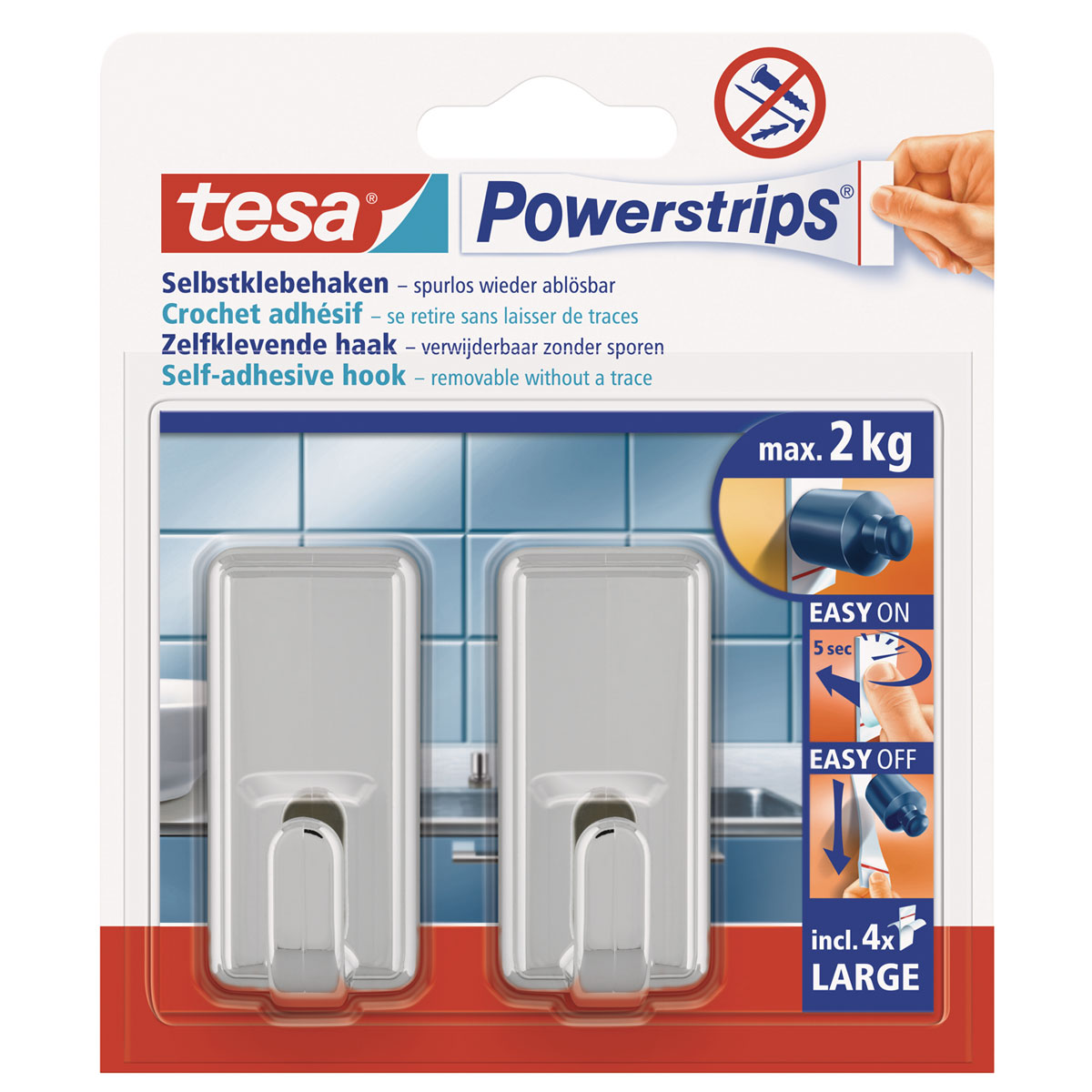 Tesa Systemhaken classic chrom Bild 1