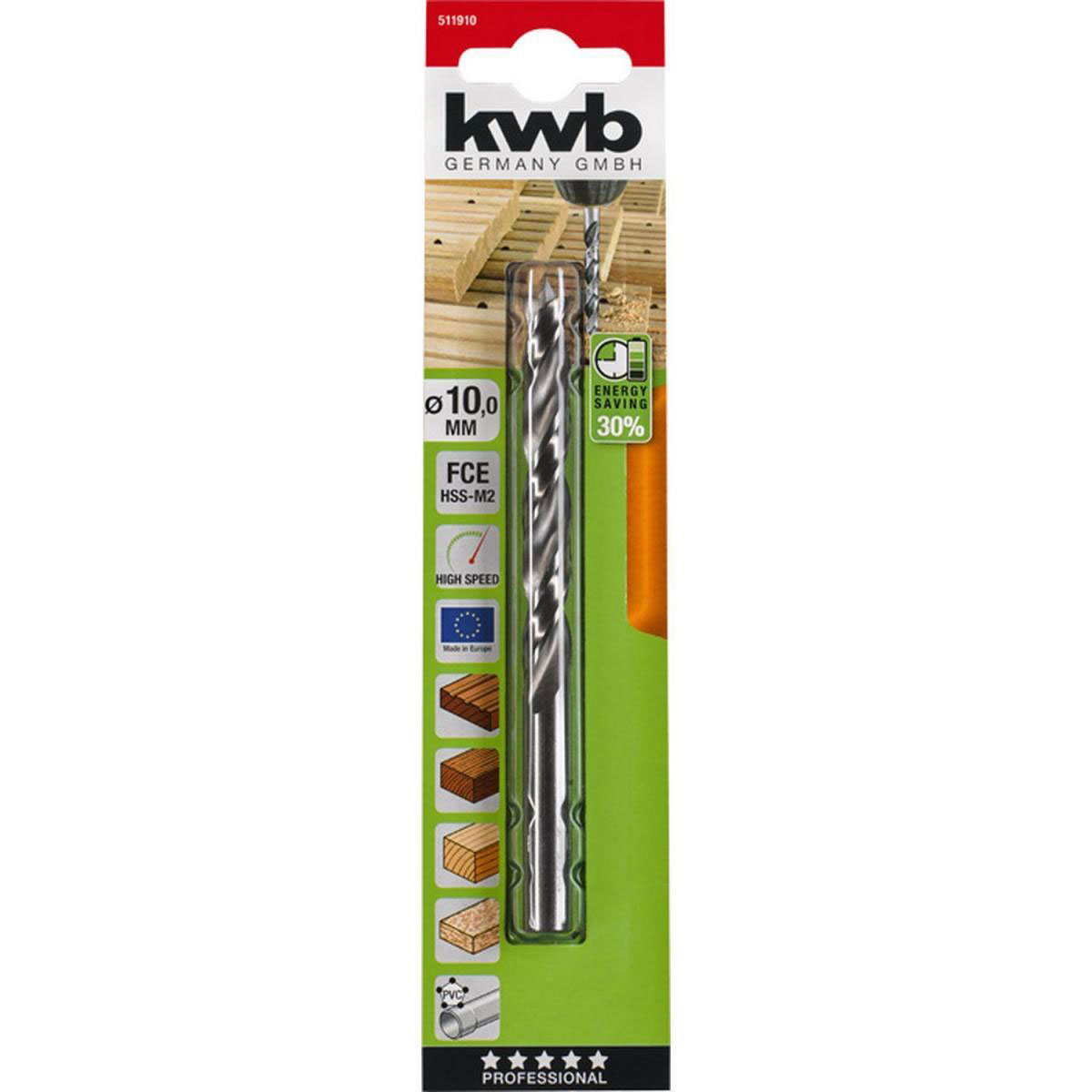 kwb  Hartholzbohrer Durchmesser 10 mm Bild 2