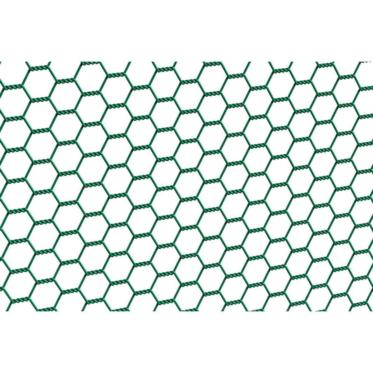 Durabil  Sechseckgeflecht grün Höhe 500 mm Länge 10 Meter Masche 13 x 13