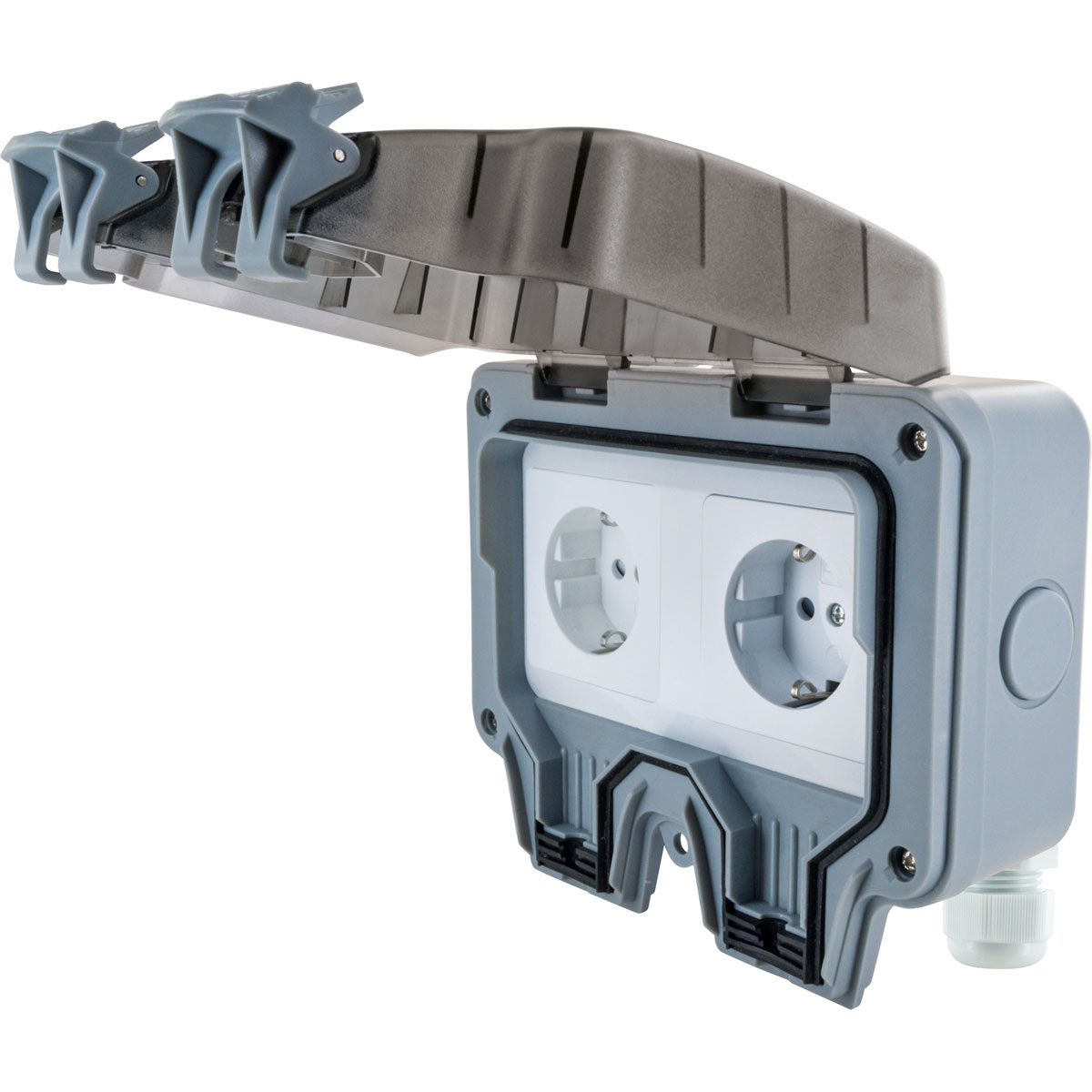 Schwaiger  Außensteckdose Aufputz 2-fach IP66 Bild 2