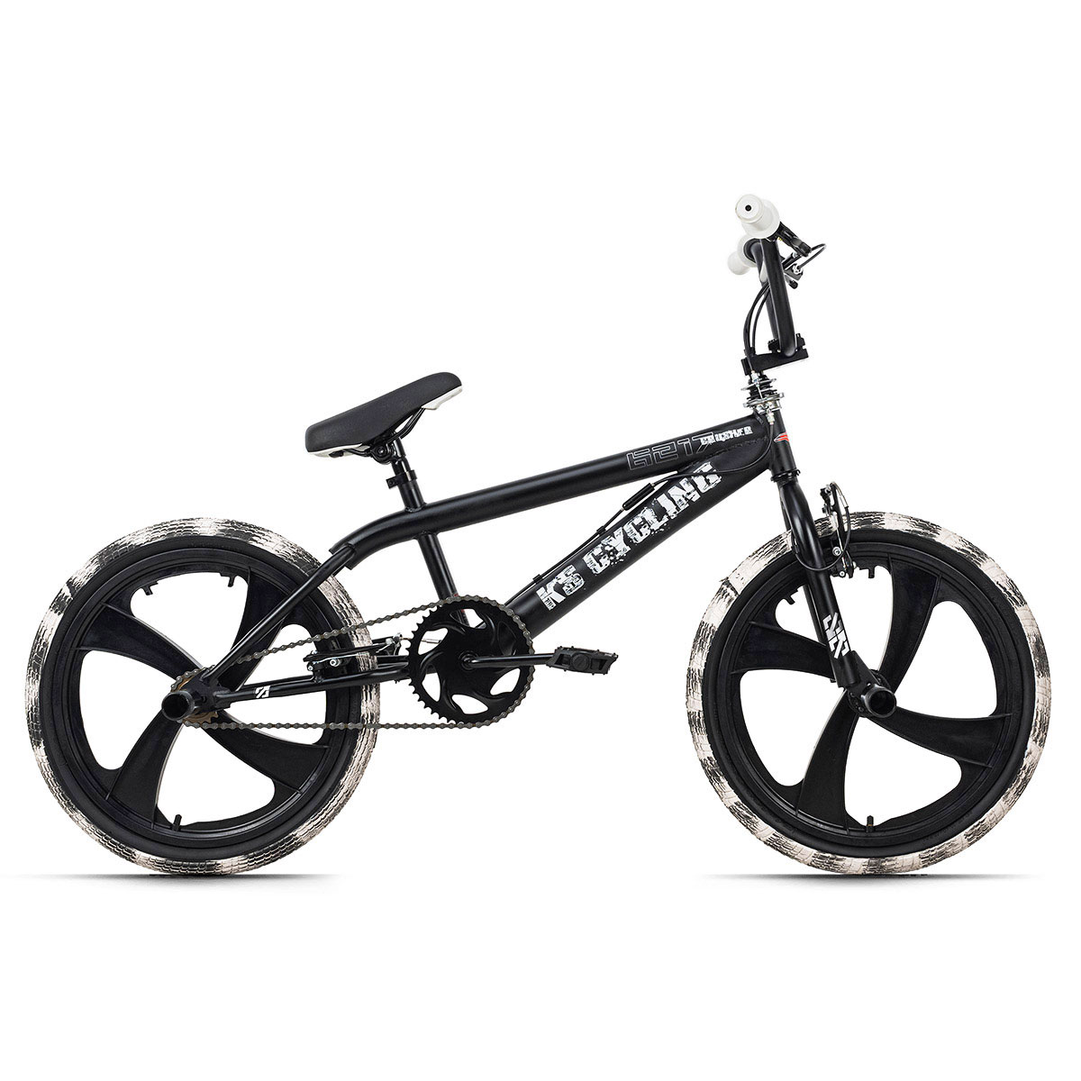 BMX-Rad „Crusher“, schwarz-weiß