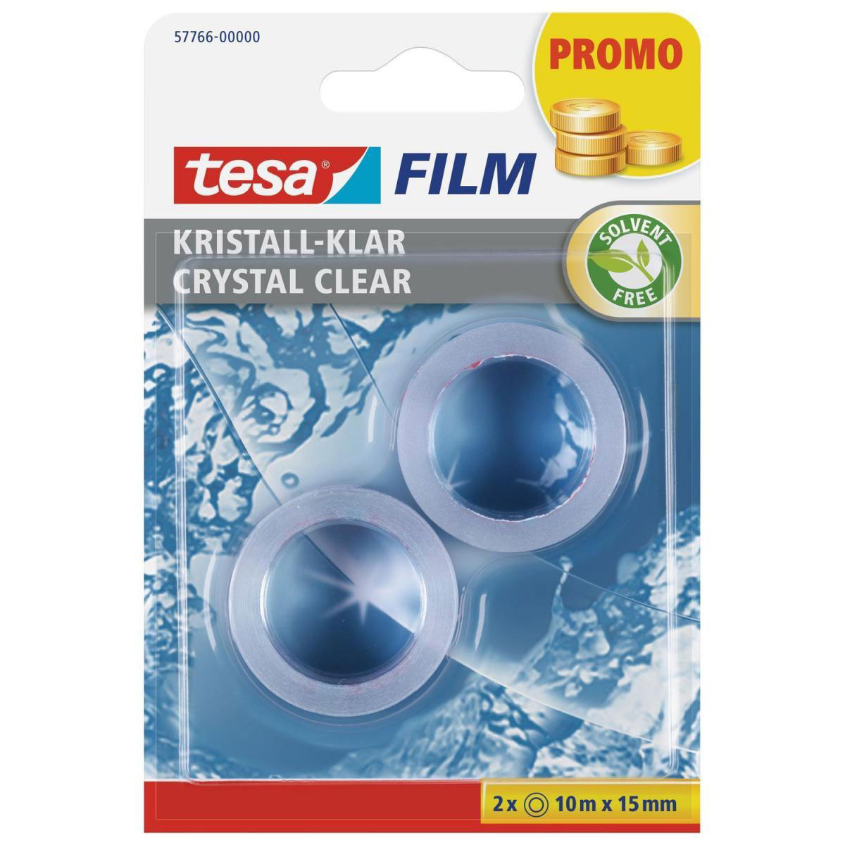 Tesa film kristallklar 2 Rollen 10 m x 15 mm
