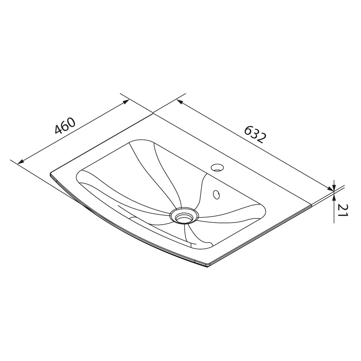 Fackelmann  Waschtisch-Set B.Style 632 x 543 x 460 mm Nature Oak/Weiß Bild 9