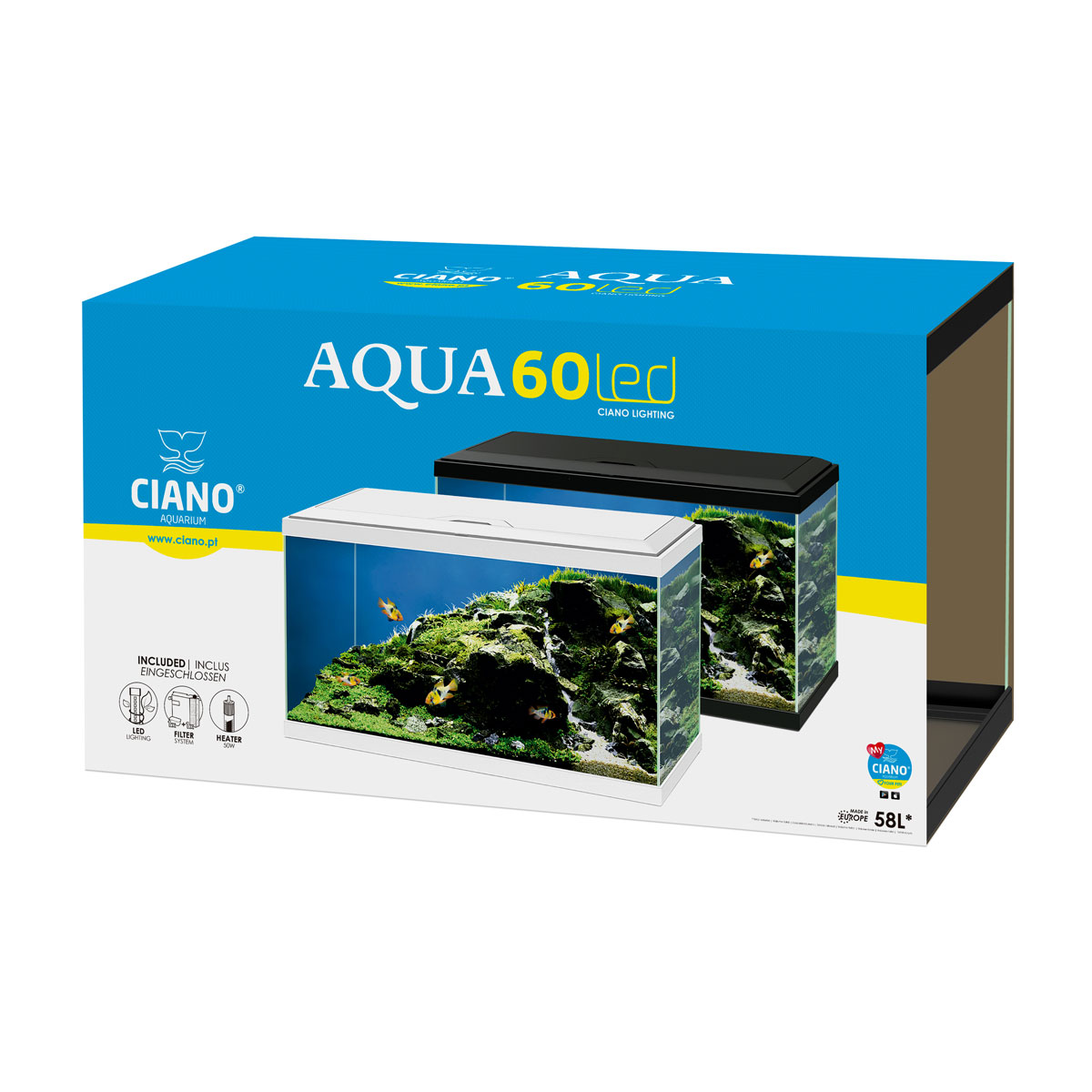 Aquarium Aqua 60 LED 58 L schwarz 60 x 30 x 33,5 cm Bild 4