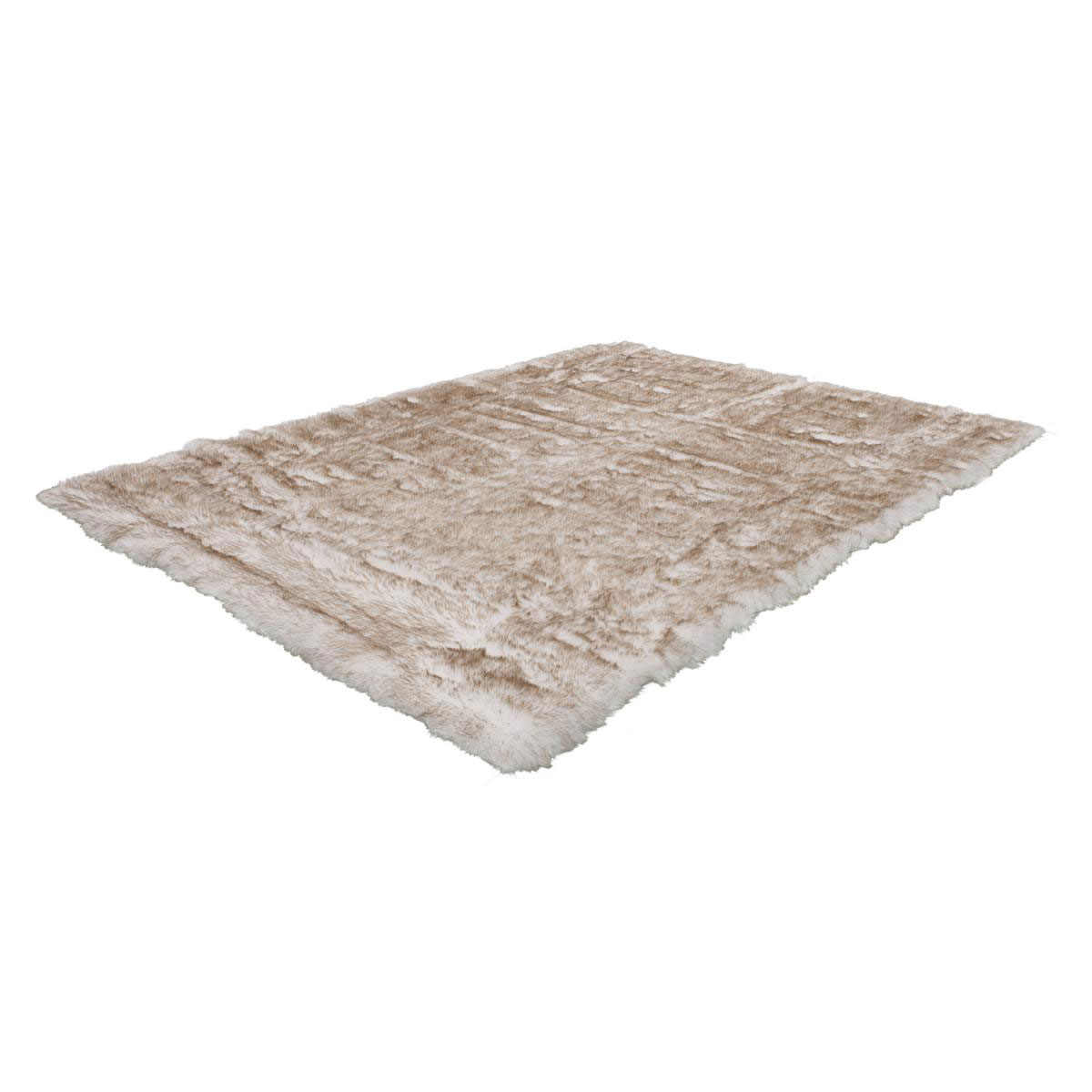 Teppich „Crown 110 Weiß/Braun“, 120x170cm, Schaffellimitat