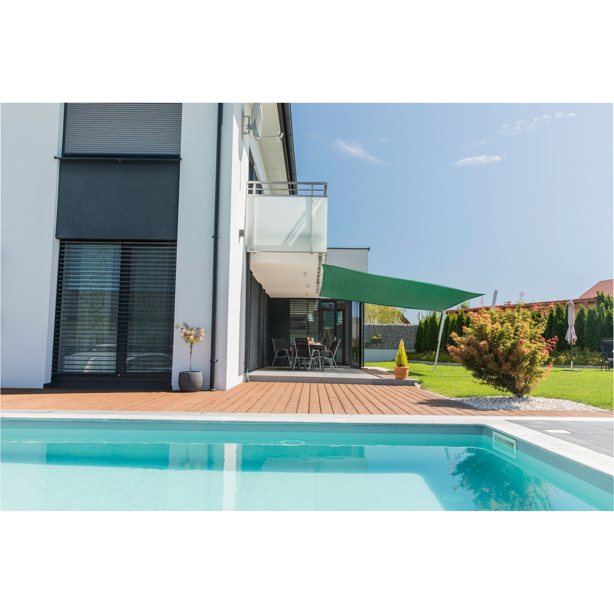 Vierec-Segel Capri 4 x 4 m olive