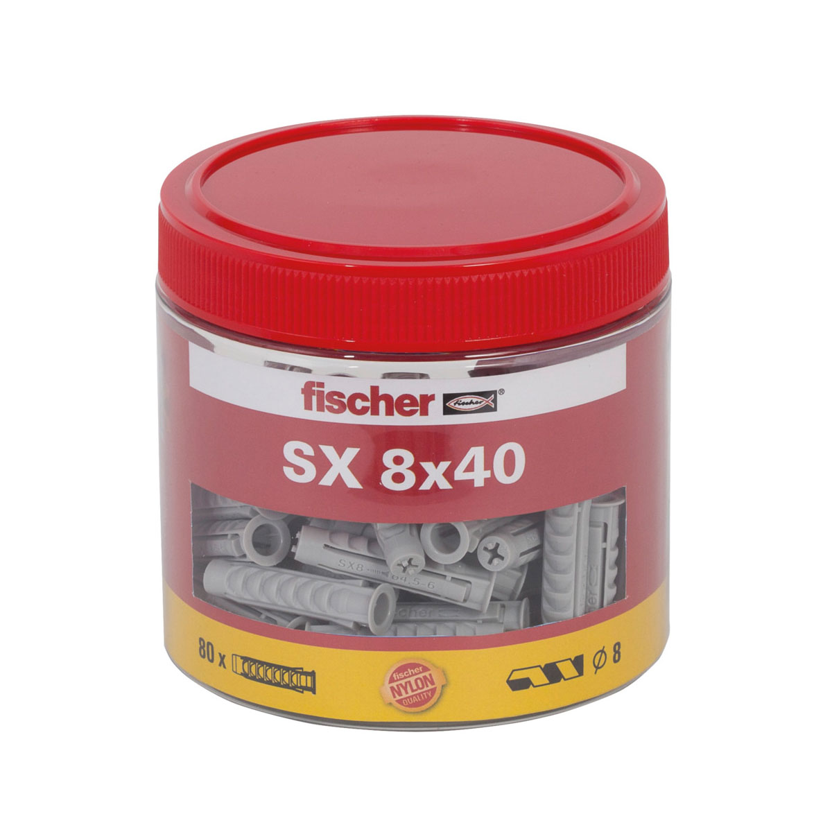 Fischer  Spreizdübel SX 8 x 40 mm in Dose 80 Stück