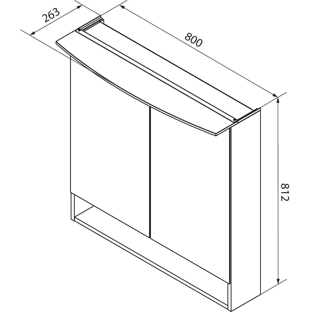 Fackelmann  Spiegelschrank B.Style 800 x 812 x 153 mm Sandeiche LED Bild 10