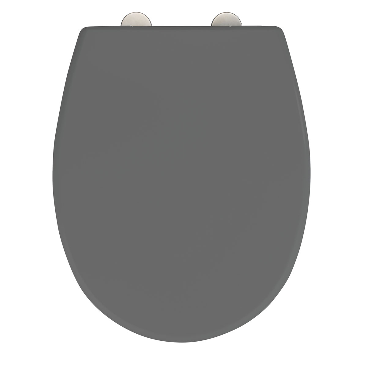Wenko  WC-Sitz Vorno Neo Grau Toilettensitz mit Absenkautomatik Schnellbefestigung aus antibakteriellem stabilem Duroplast Bild 1